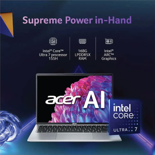 Acer Swift Go 14 SFG14-73T Core Ultra 7 155H 16GB RAM 1TB SSD 14 Inch WUXGA Touch Laptop