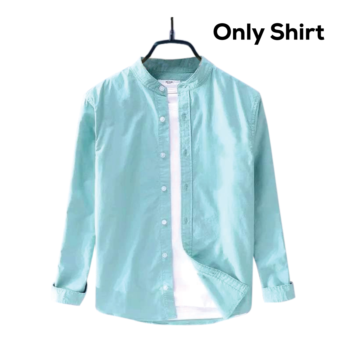Men's Solid Colour Ban color Shirt (paste)