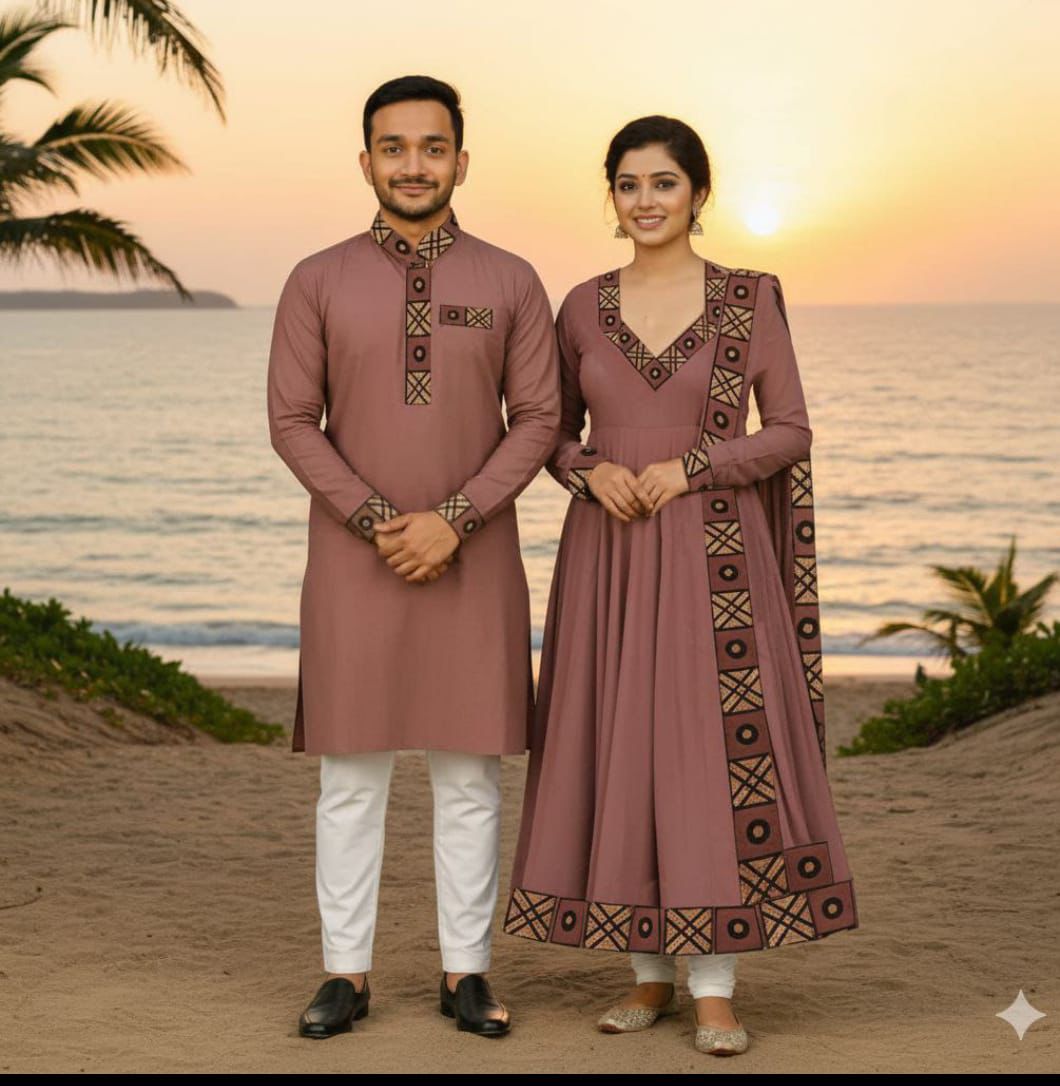 Eid Special Couple Panjabi Three Piece Combo