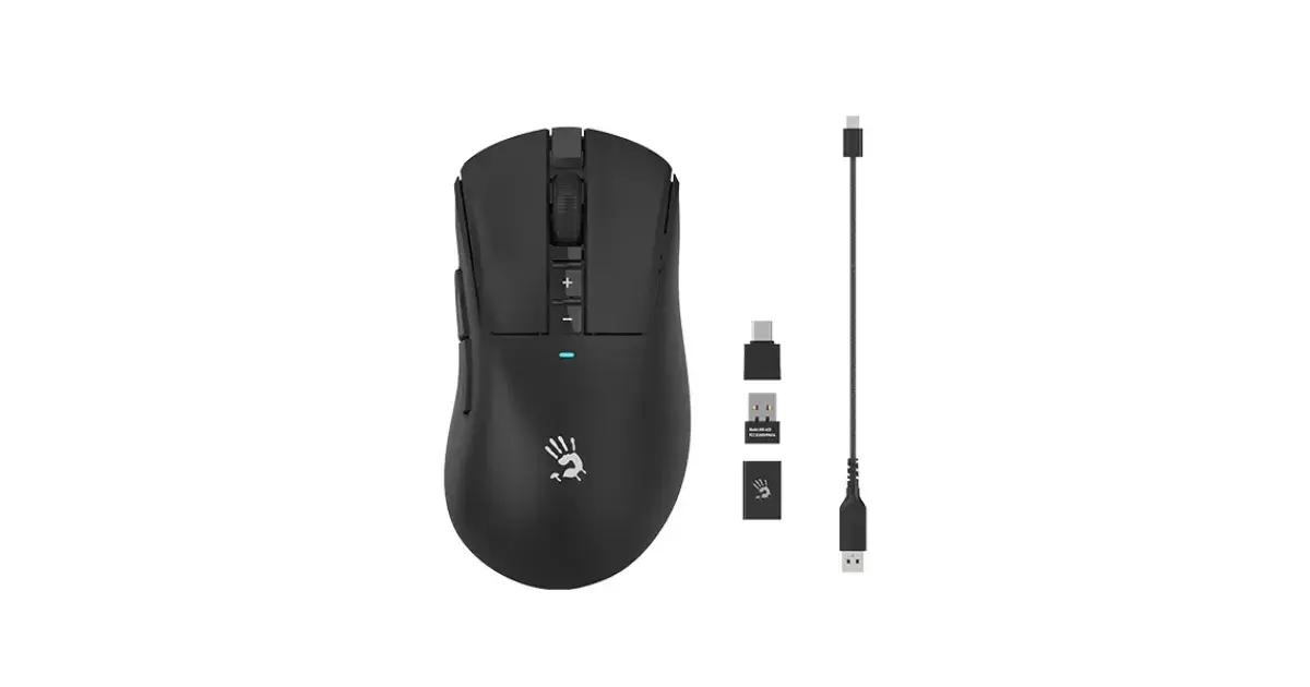 A4Tech Bloody R73 Pro Black Dual Mode Wireless + USB Type-C Gaming Mouse