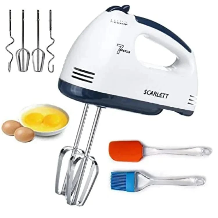Scarlet 7 SPEED Portable High Grade Hand Mixer, Egg Beater, Egg Cake/Cream Mixer -10