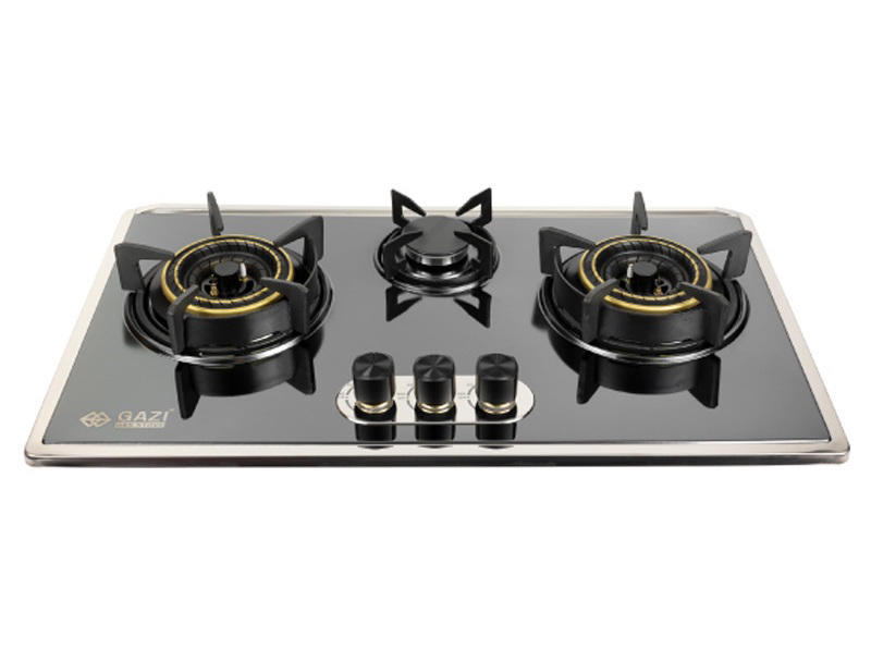 Gazi Smiss Triple Burner Steel Body Gas Stove (EG-B712S)