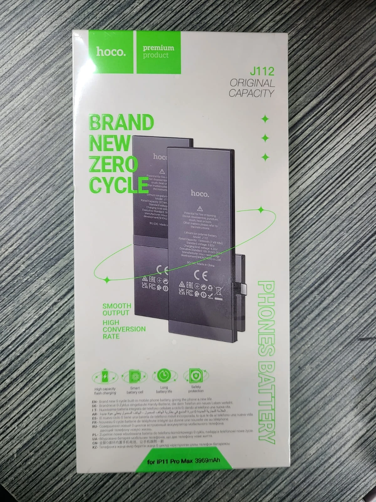 Hoco J112-ip11pmax Smart Li-Polymer 3969mAh Battery for iPhone 11 Pro Max