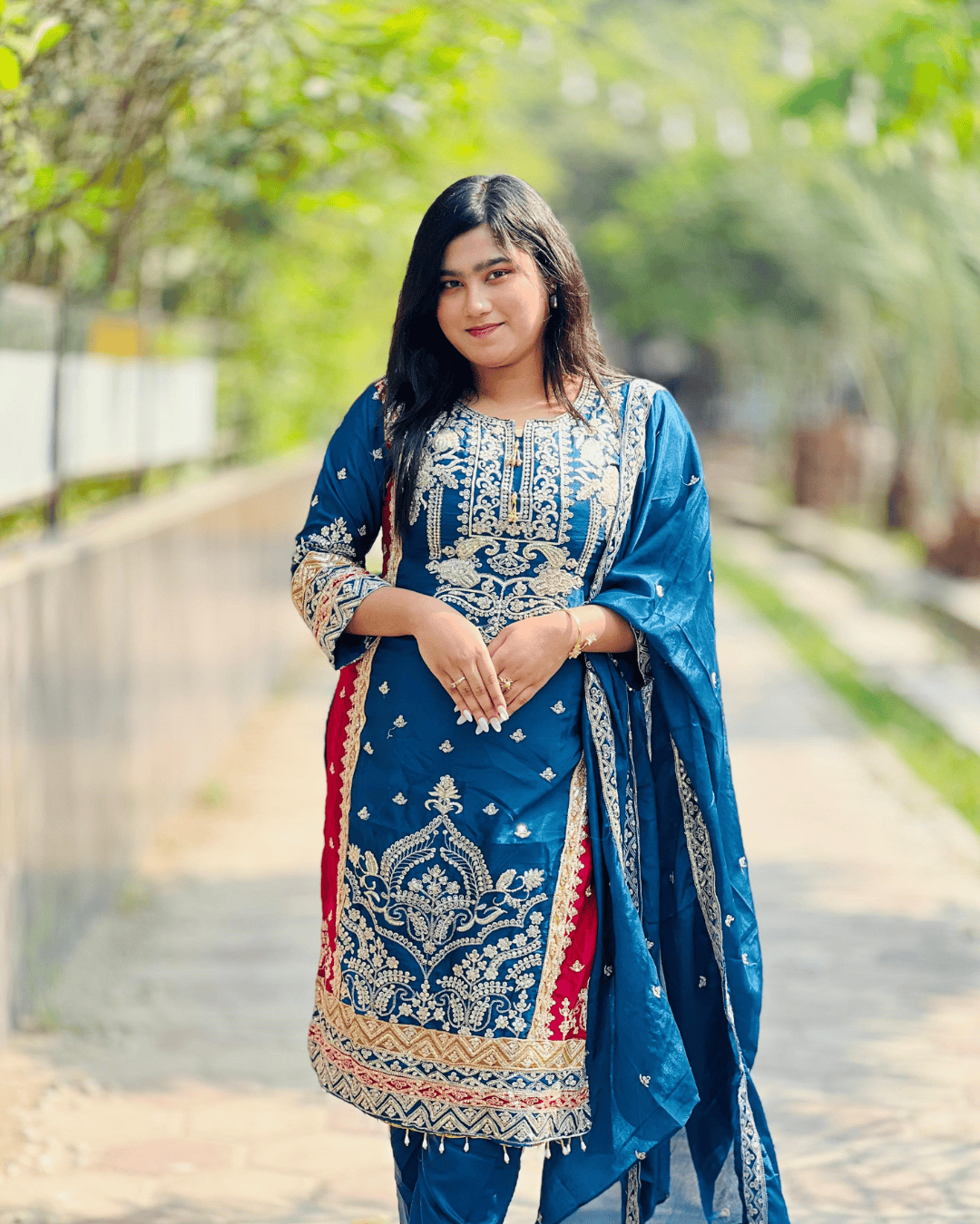 Georgette Embroidery Four Piece