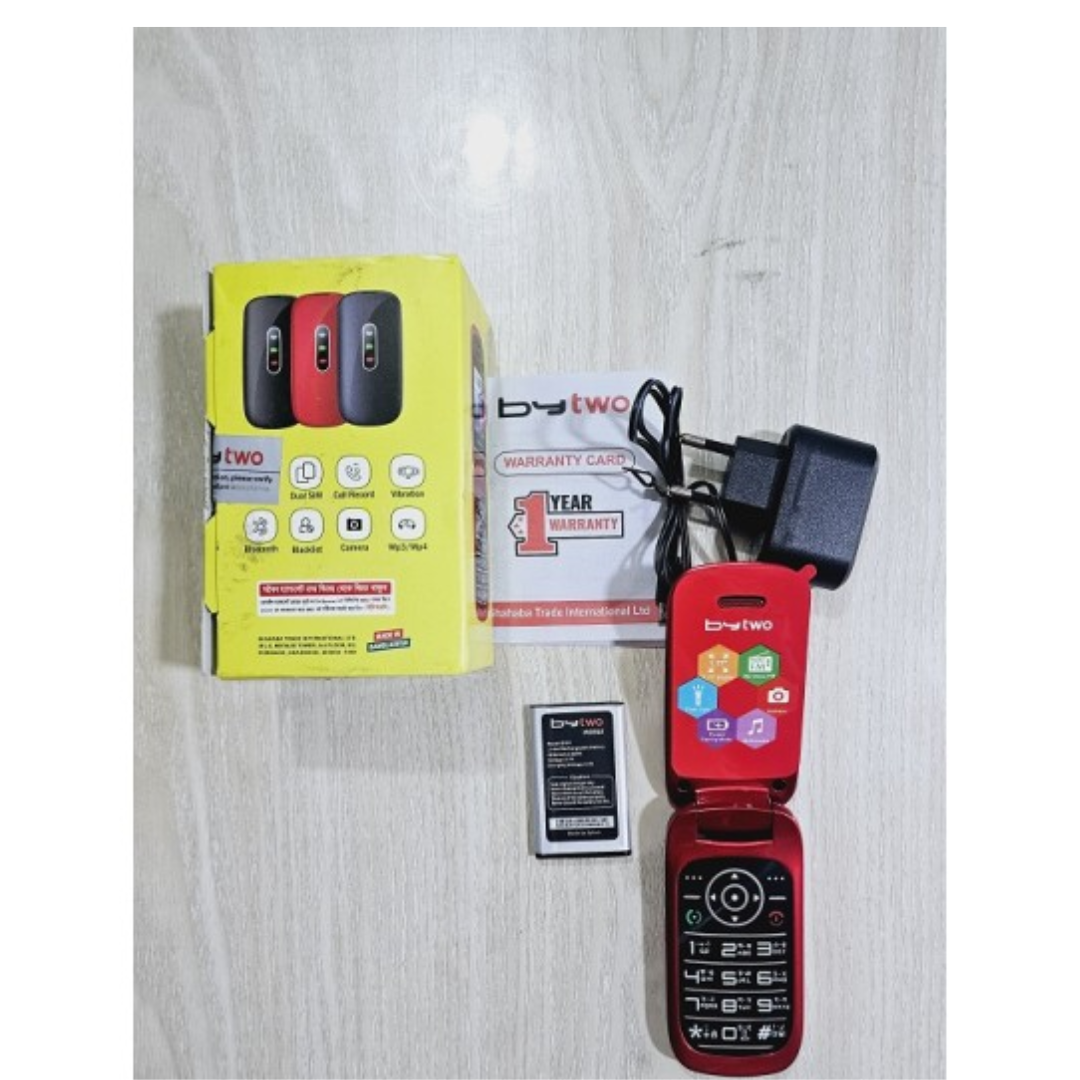 Bytwo 301 Folding Phone Dual Sim red Code : 9502