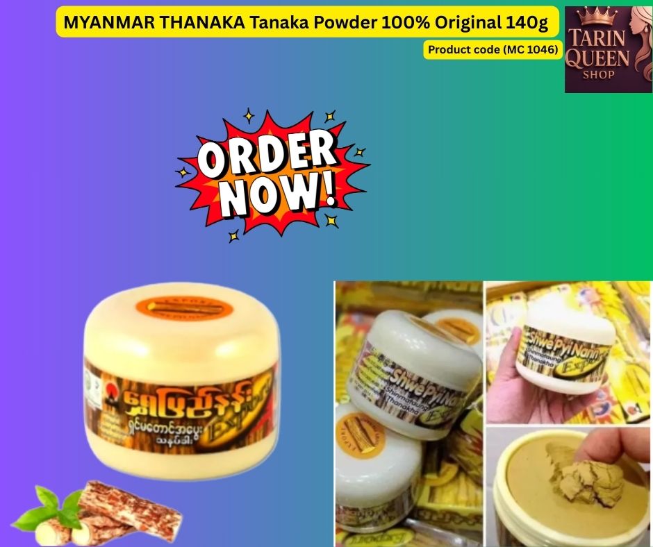 MYANMAR THANAKA Tanaka Powder 100% Original Reduce acne Melasma Dark spots 50g and 140g Big price (Product code MC 1046 )