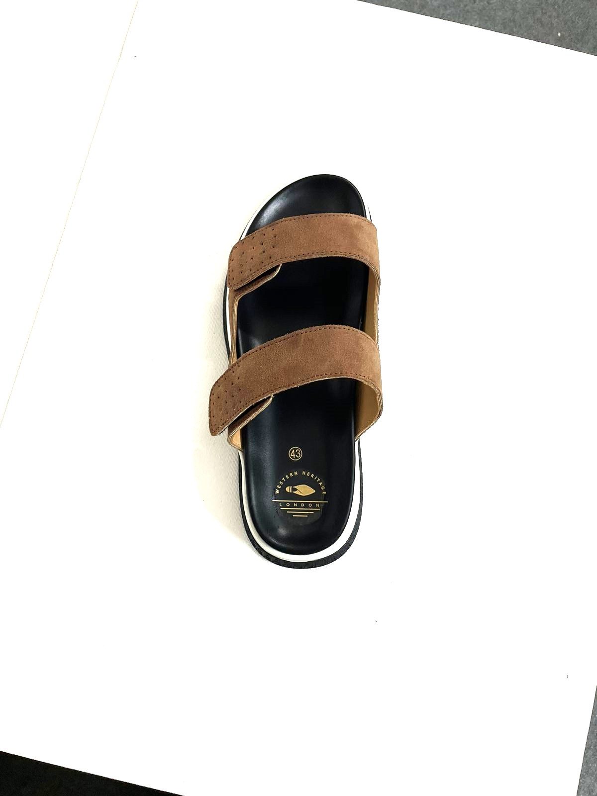 WHL Sued Leather Sandle Brown