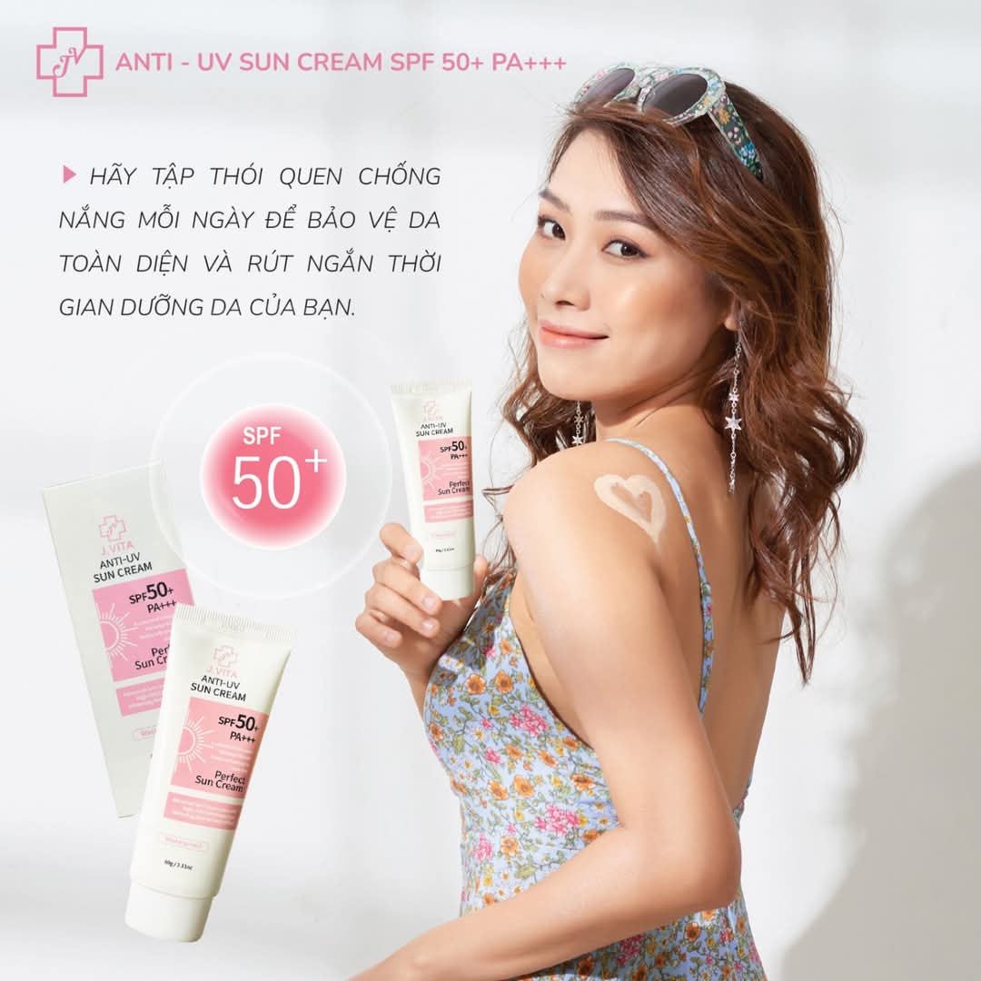 J. VITA ANTI UV SUN CREAM WITH SPF 50+ PA+++ (60gm)