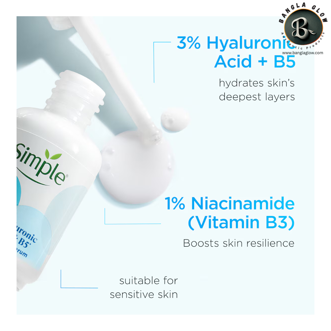 Simple 3% Hyaluronic Acid & Vitamin B Serum-30ml