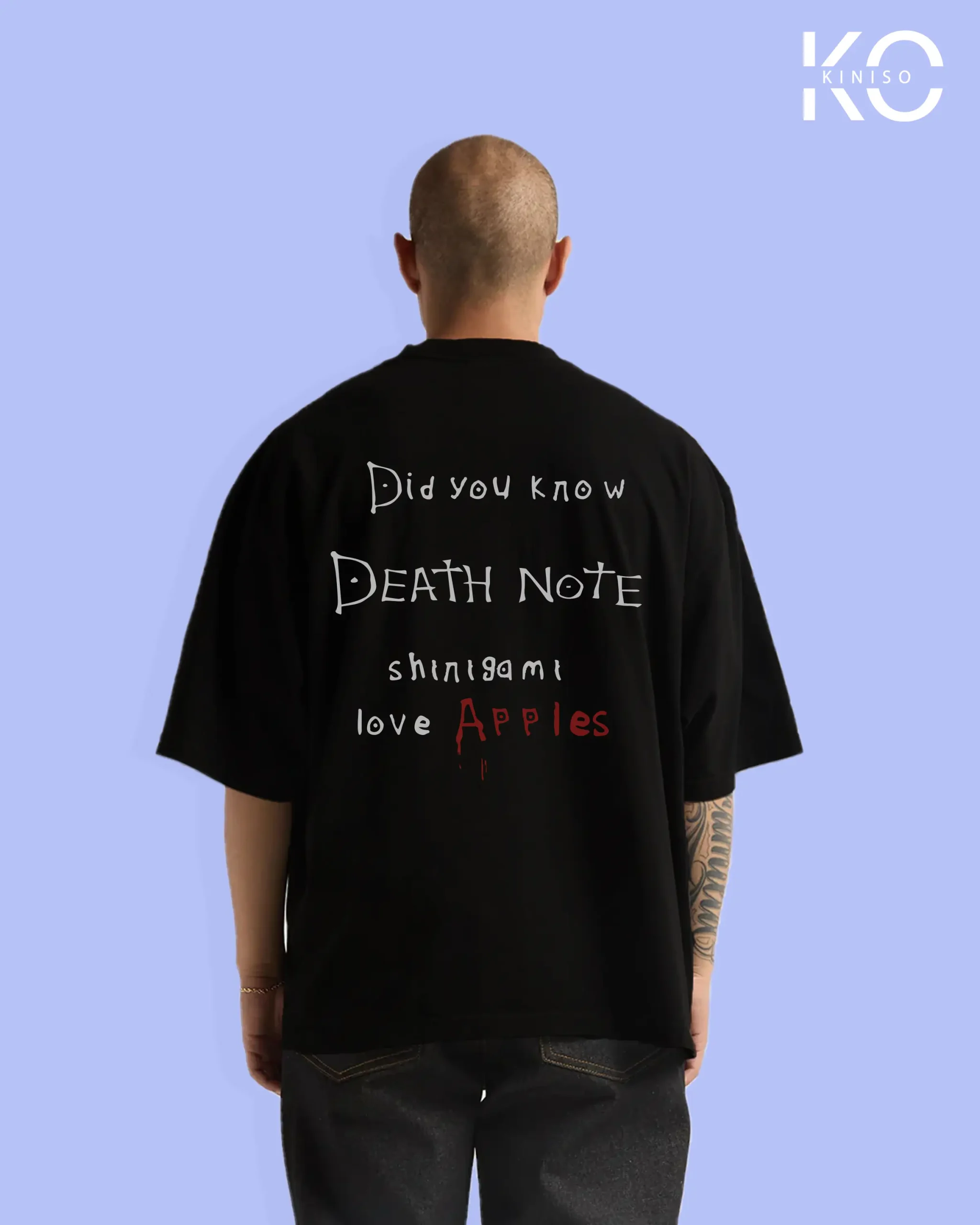 Drop Shoulder Round Neck T-Shirt for Men – Anime – Death Note – Shinigami