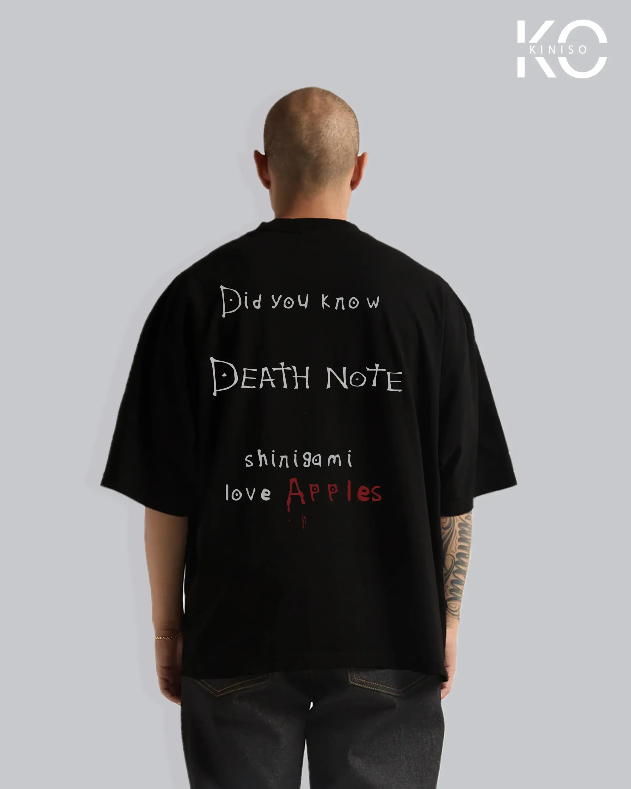 Drop Shoulder Round Neck T-Shirt for Men – Anime – Death Note – Light Yagami