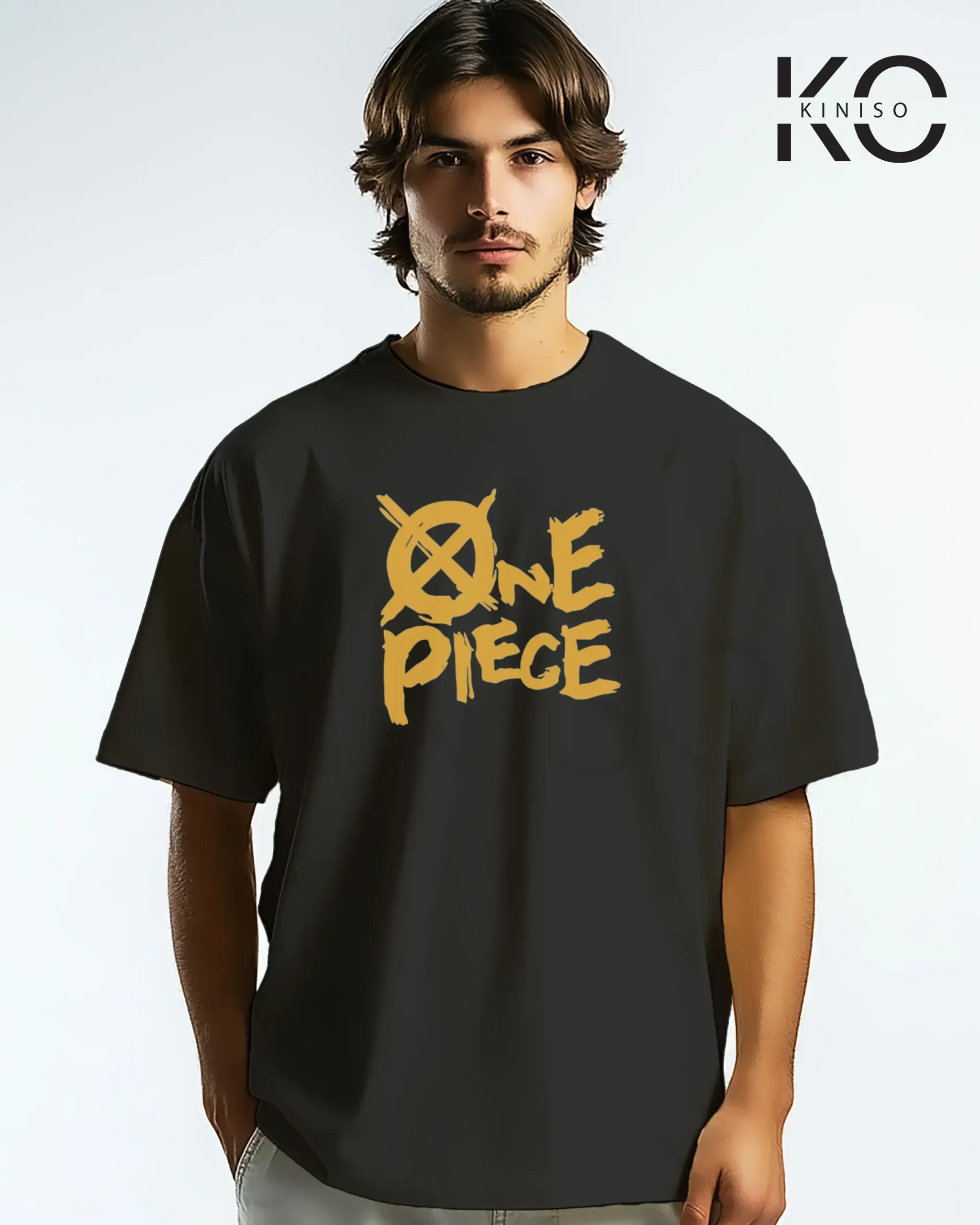 Drop Shoulder Round Neck T-Shirt for Men – Anime – One Piece Art