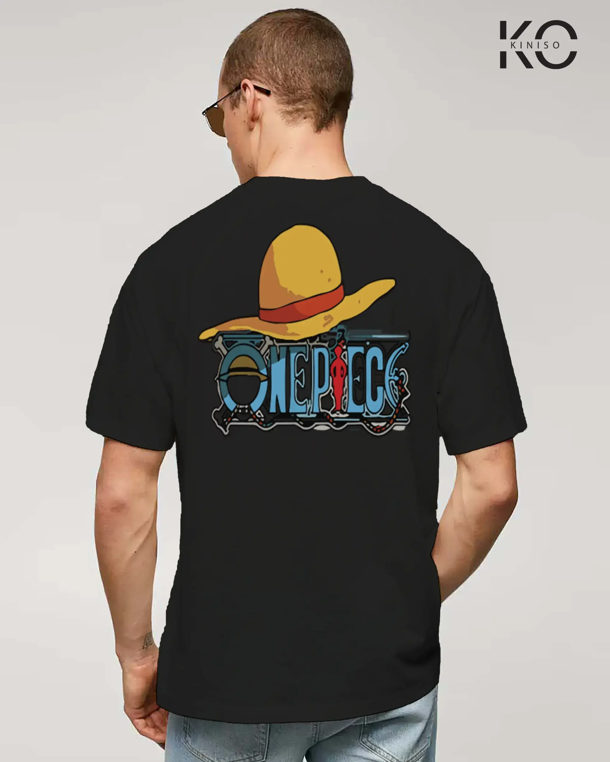 Drop Shoulder Round Neck T-Shirt for Men – Anime – One Piece Art