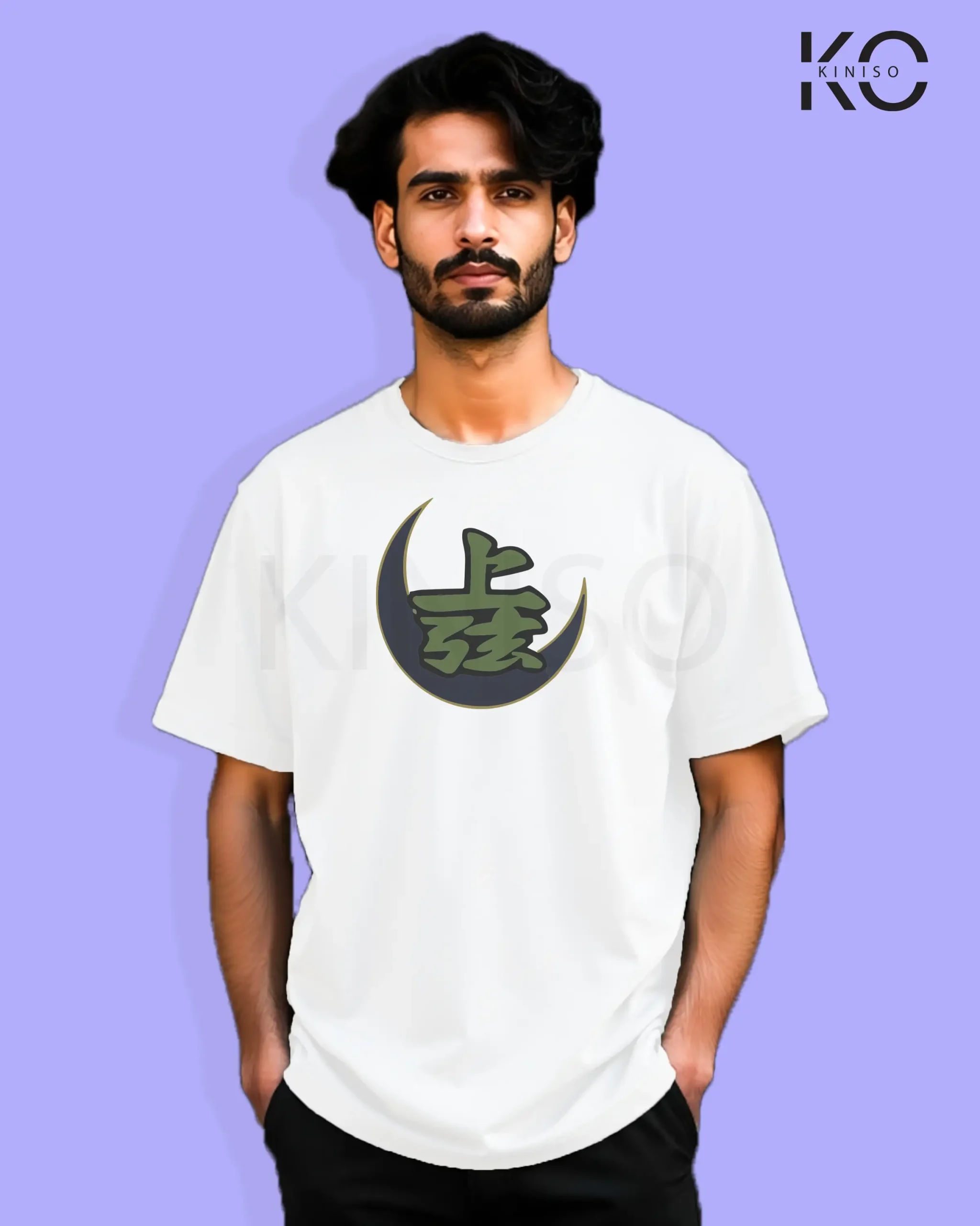 Drop Shoulder Round Neck T-Shirt for Men – Anime – Demon Slayer – Upper Rank 6 Gyutaro