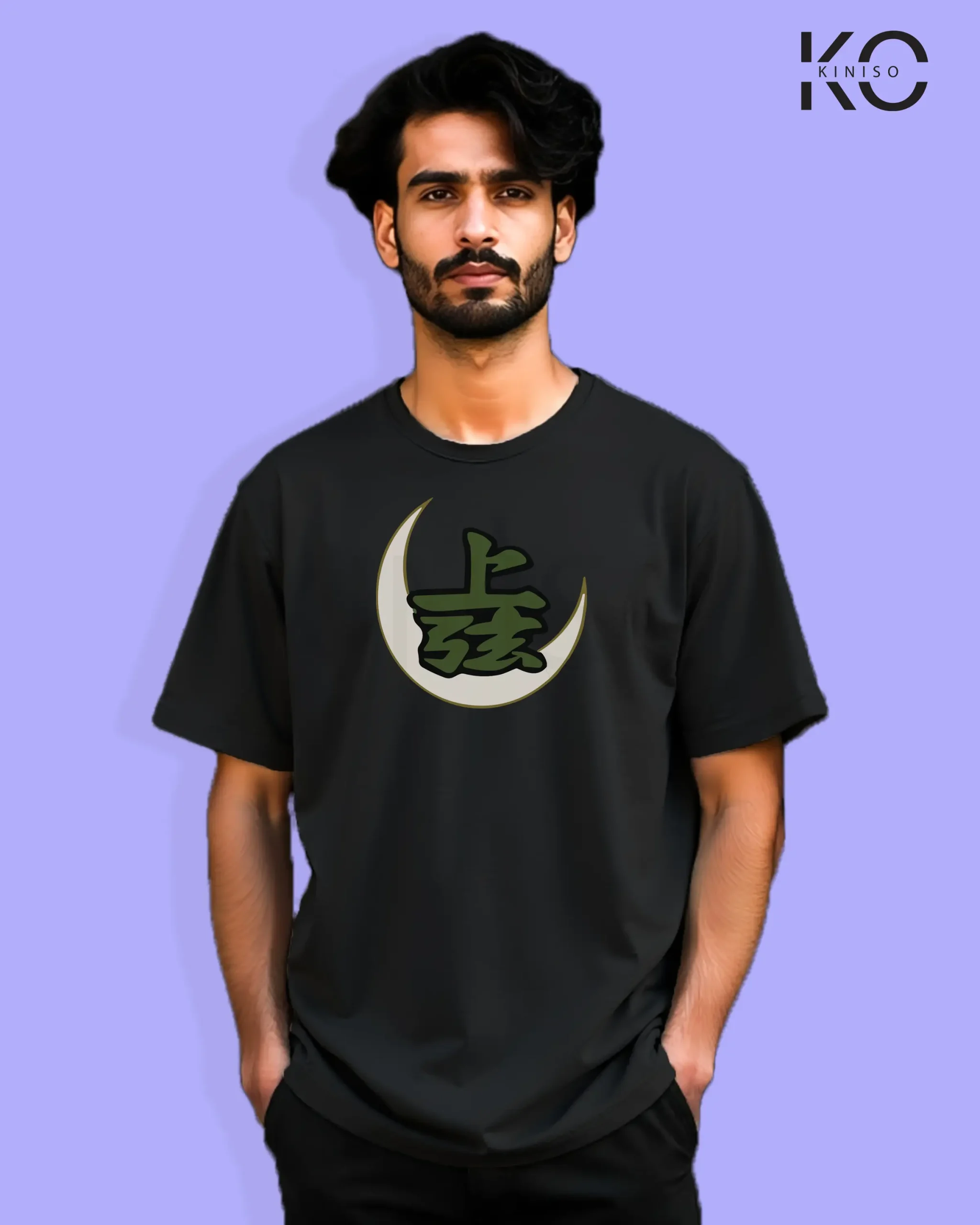 Drop Shoulder Round Neck T-Shirt for Men – Anime – Demon Slayer – Upper Rank 6 Gyutaro