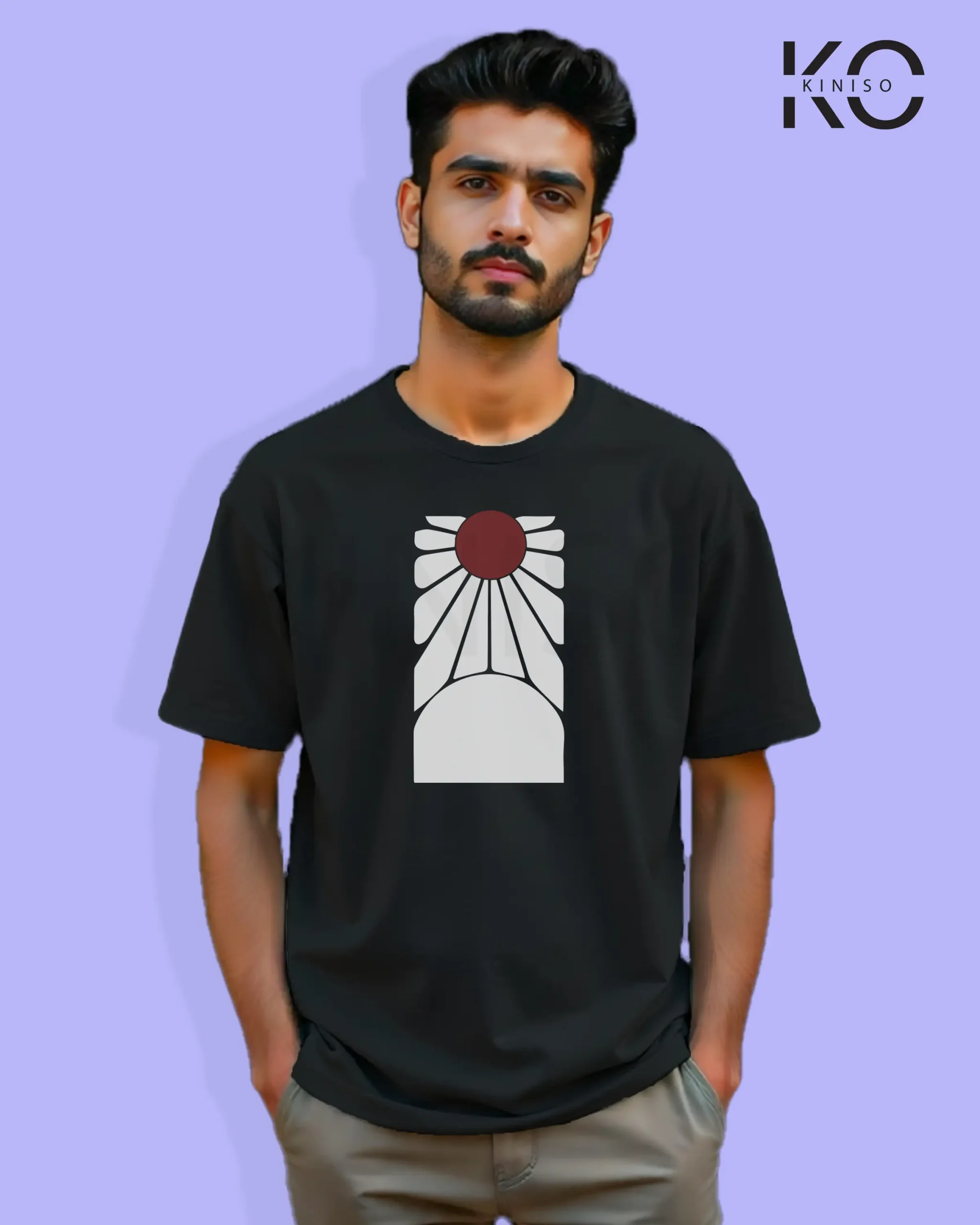 Drop Shoulder Round Neck T-Shirt for Men – Anime – Demon Slayer – War Loom