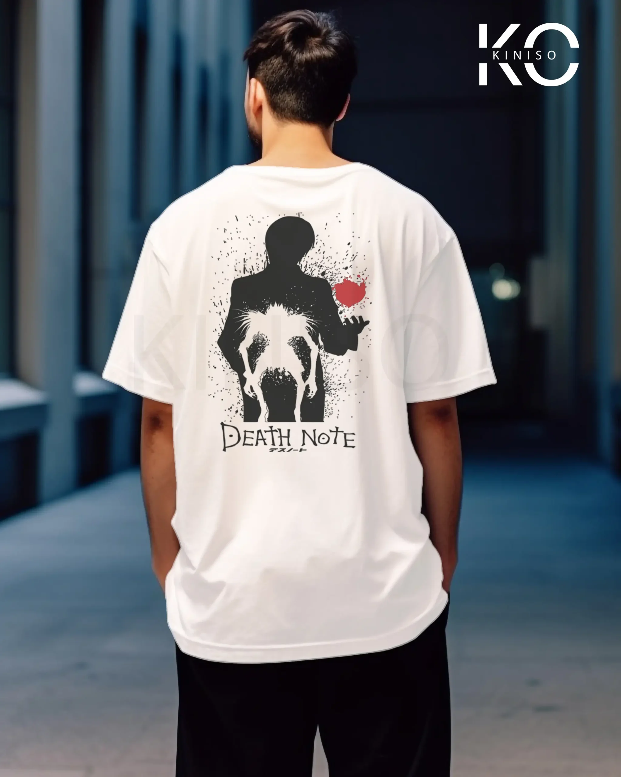 Drop Shoulder Round Neck T-Shirt for Men – Anime – Death Note – Justice For Kira