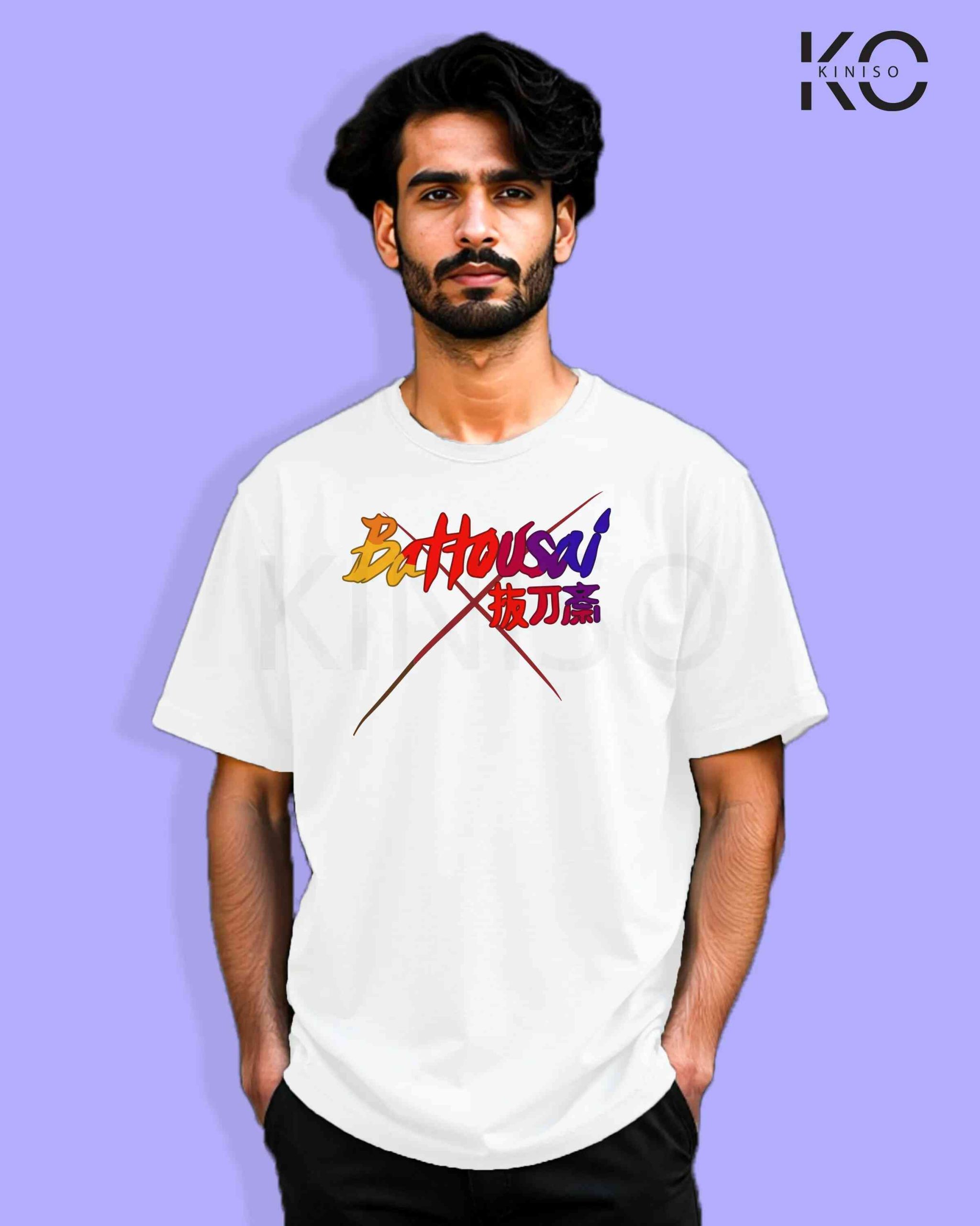 Anime Inspired Design “Battousai”-Rurouni Kenshin Printed T-Shirts for Anime Lovers in Bangladesh