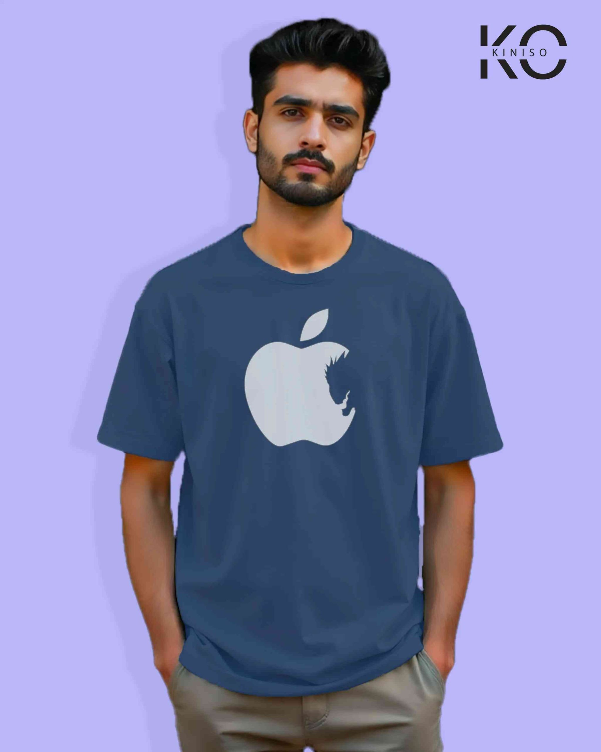 Anime Inspired Design “Ryuk Eating Apple” Printed T-Shirts for Anime Lovers in Bangladesh