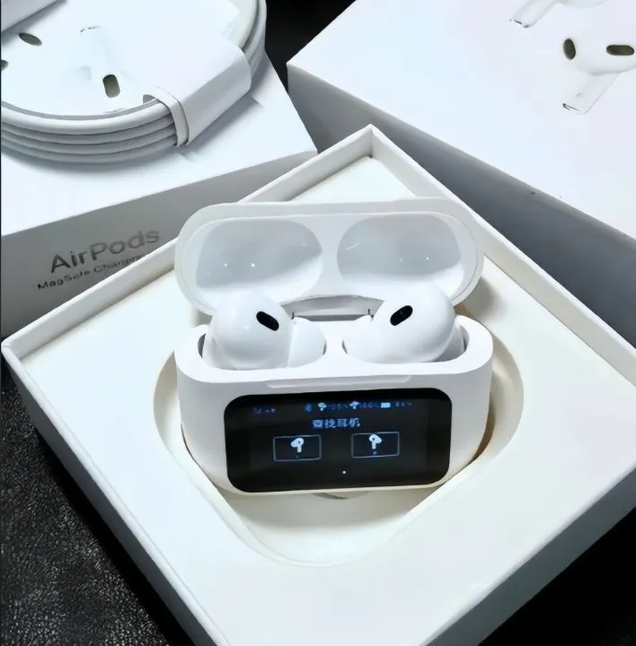 Airpods A9 Pro Touch Screen Display with ANC ENC TWS Earbuds – White