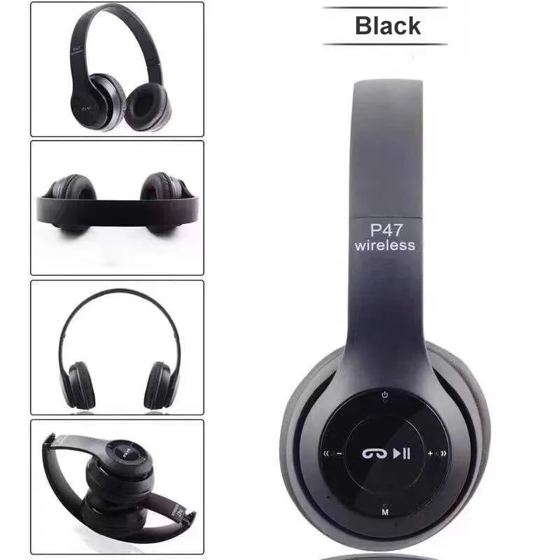 P47 Stereo Head Mounted Bluetooth Headphones Multifunctional Headset Wireless Phone Speakerphone