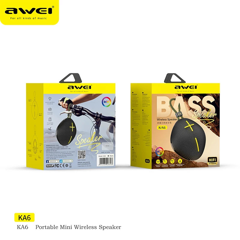 Awei KA6 Mini Wireless Powerful Bluetooth Speaker (6 Months Warranty)