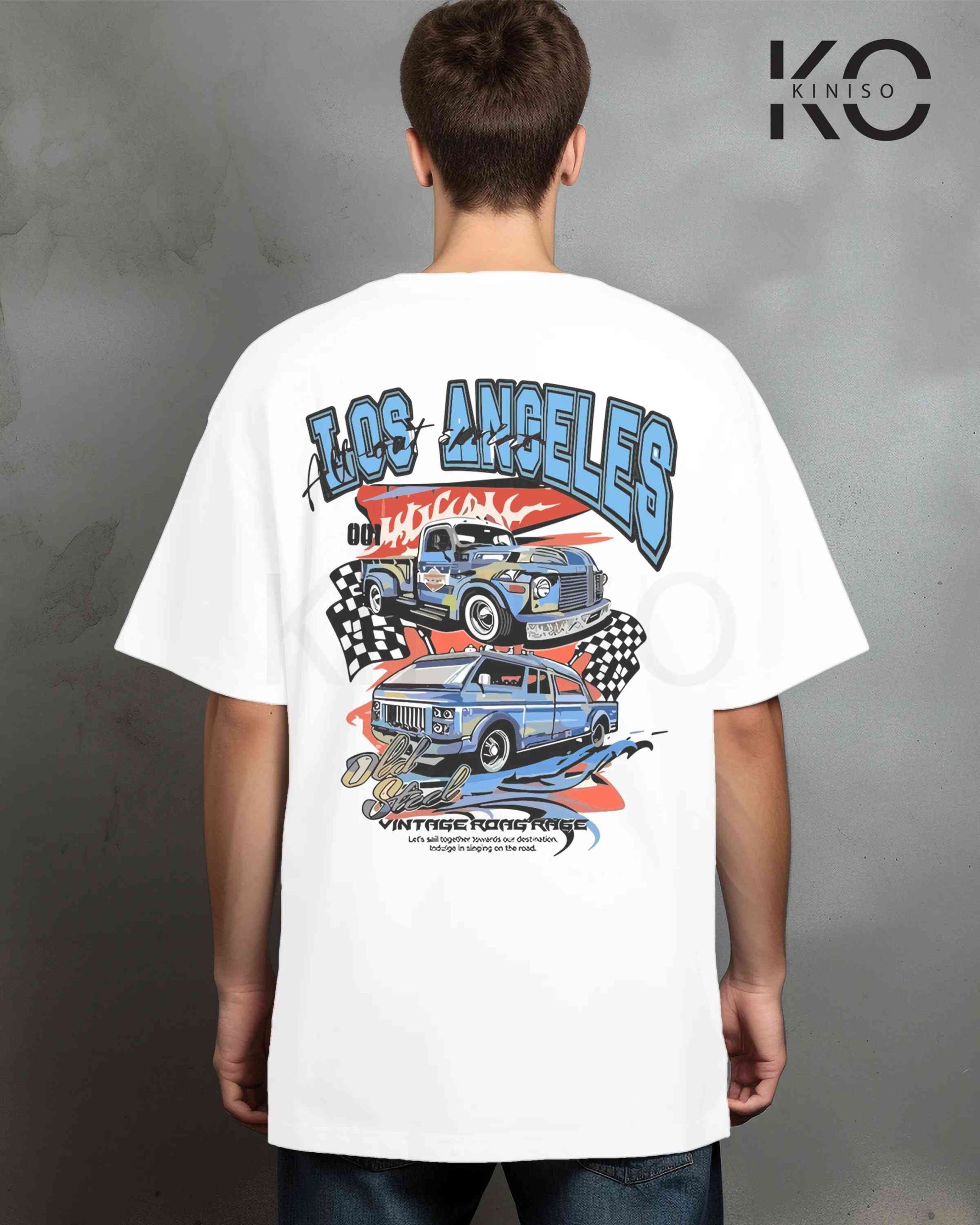 Cool car t shirts for men with Los Angles Style Printed