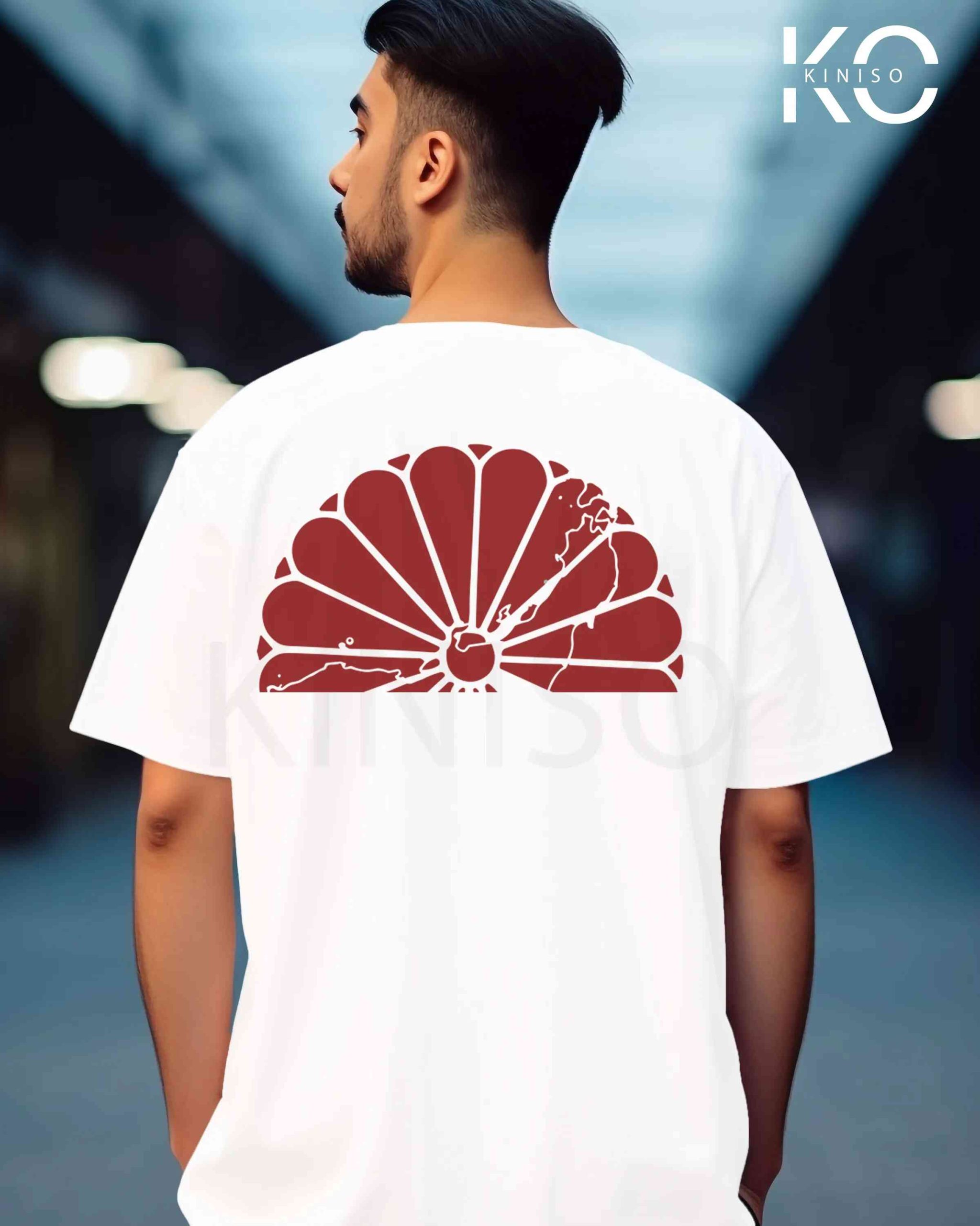 Cool car t shirts for men with Red Car and Sunflower Design Printed