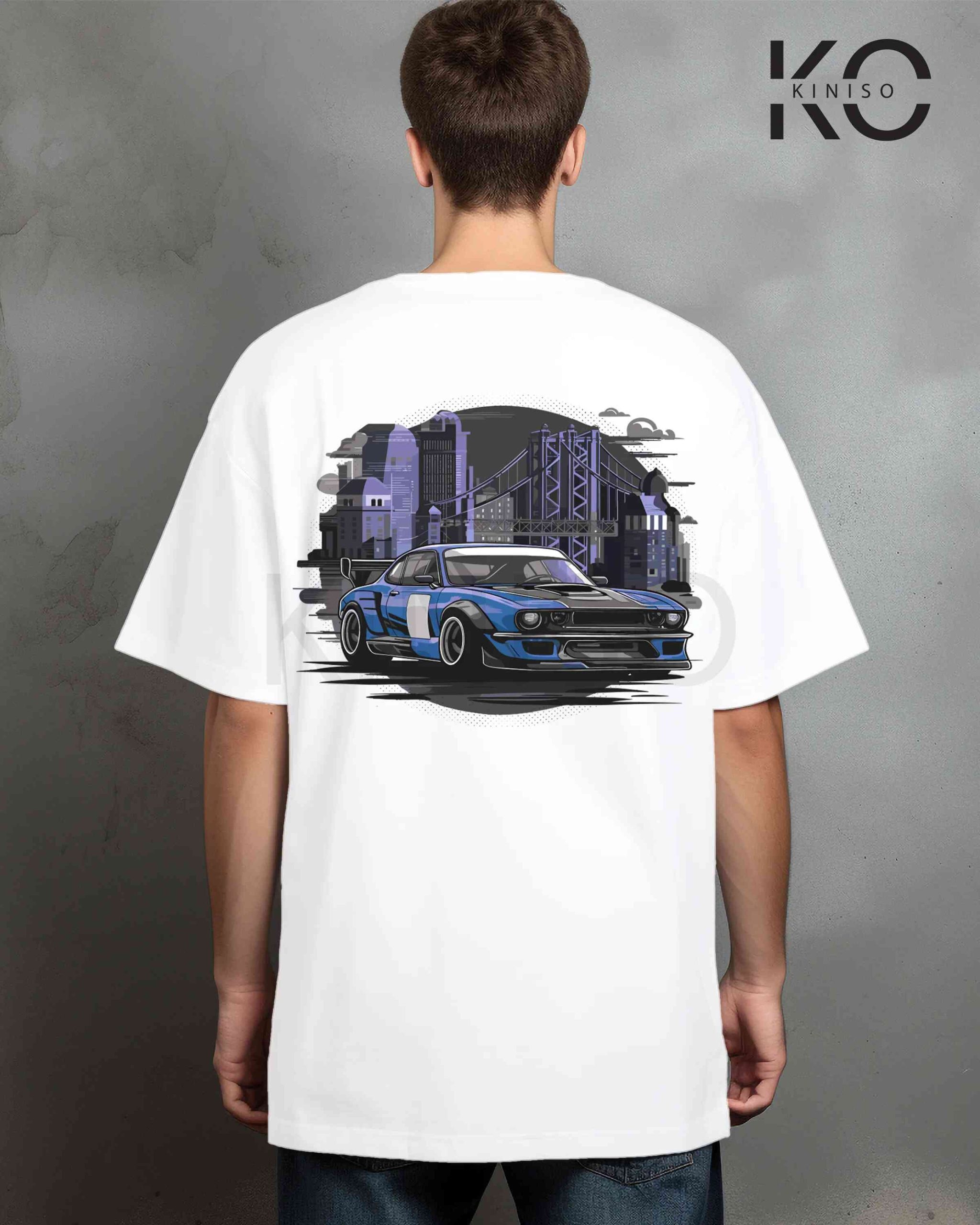 Men’s car t shirts for guys with Street Racing Car London Design Printed