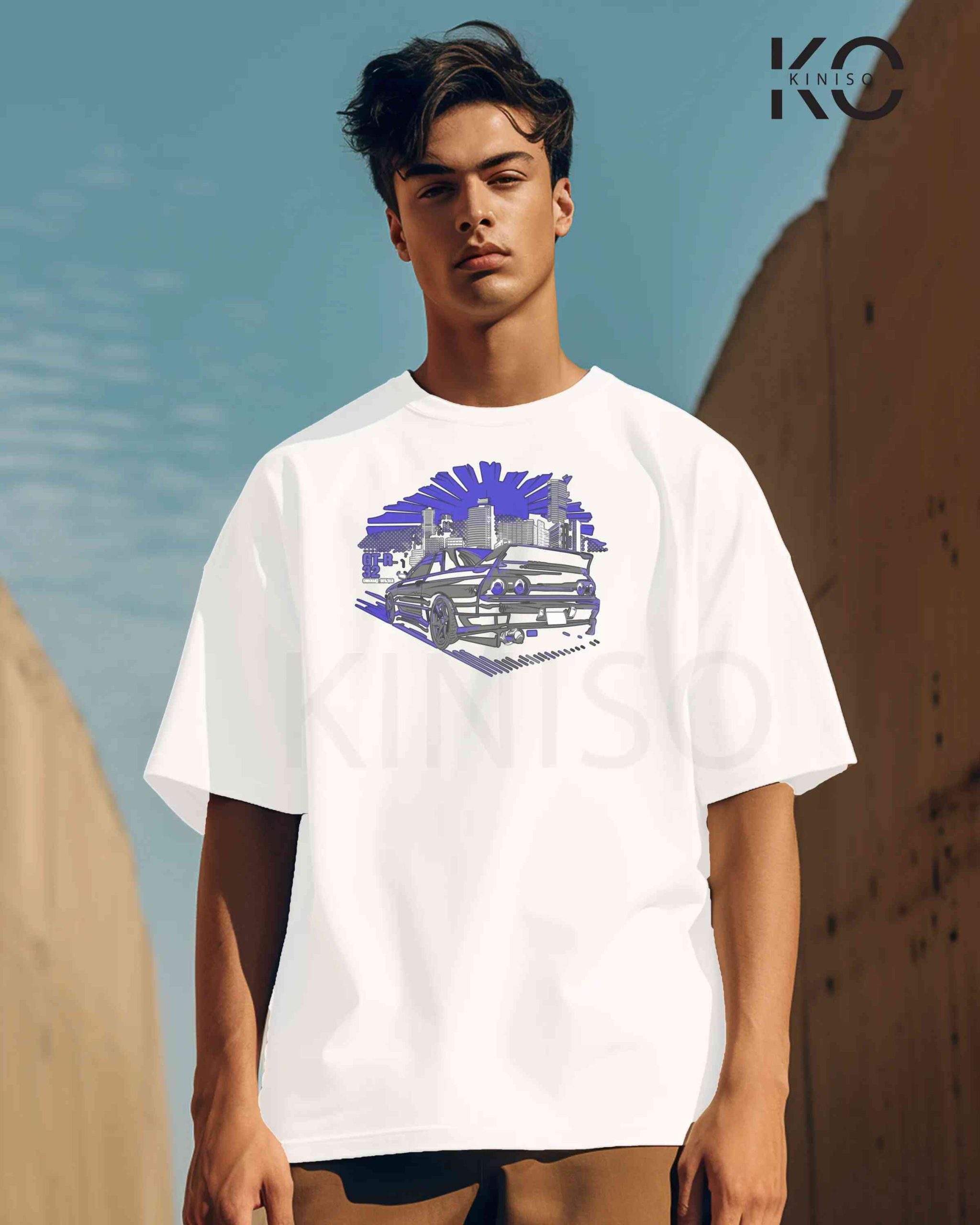car t shirts men for guys with Street Racing Car Design Printed