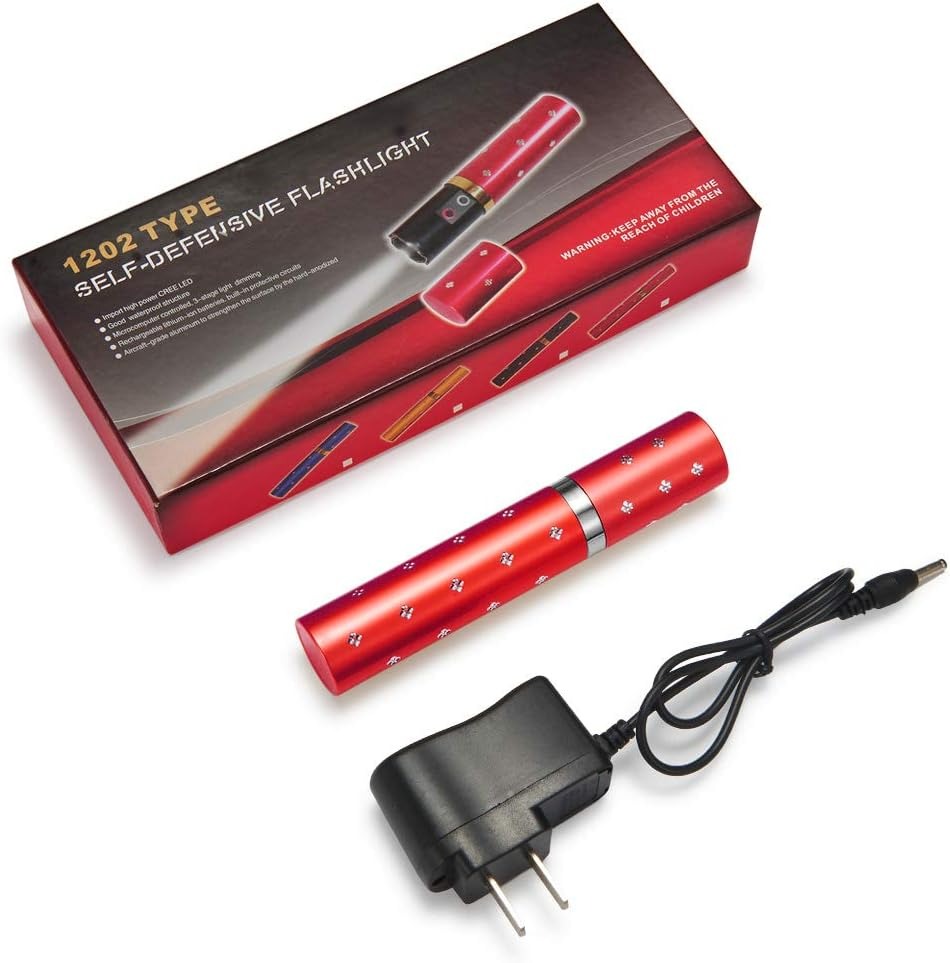 Lipstick Self Defense Stun Gun Flashlight 1202 Type Taser Personal Defense Devices Electric Shock