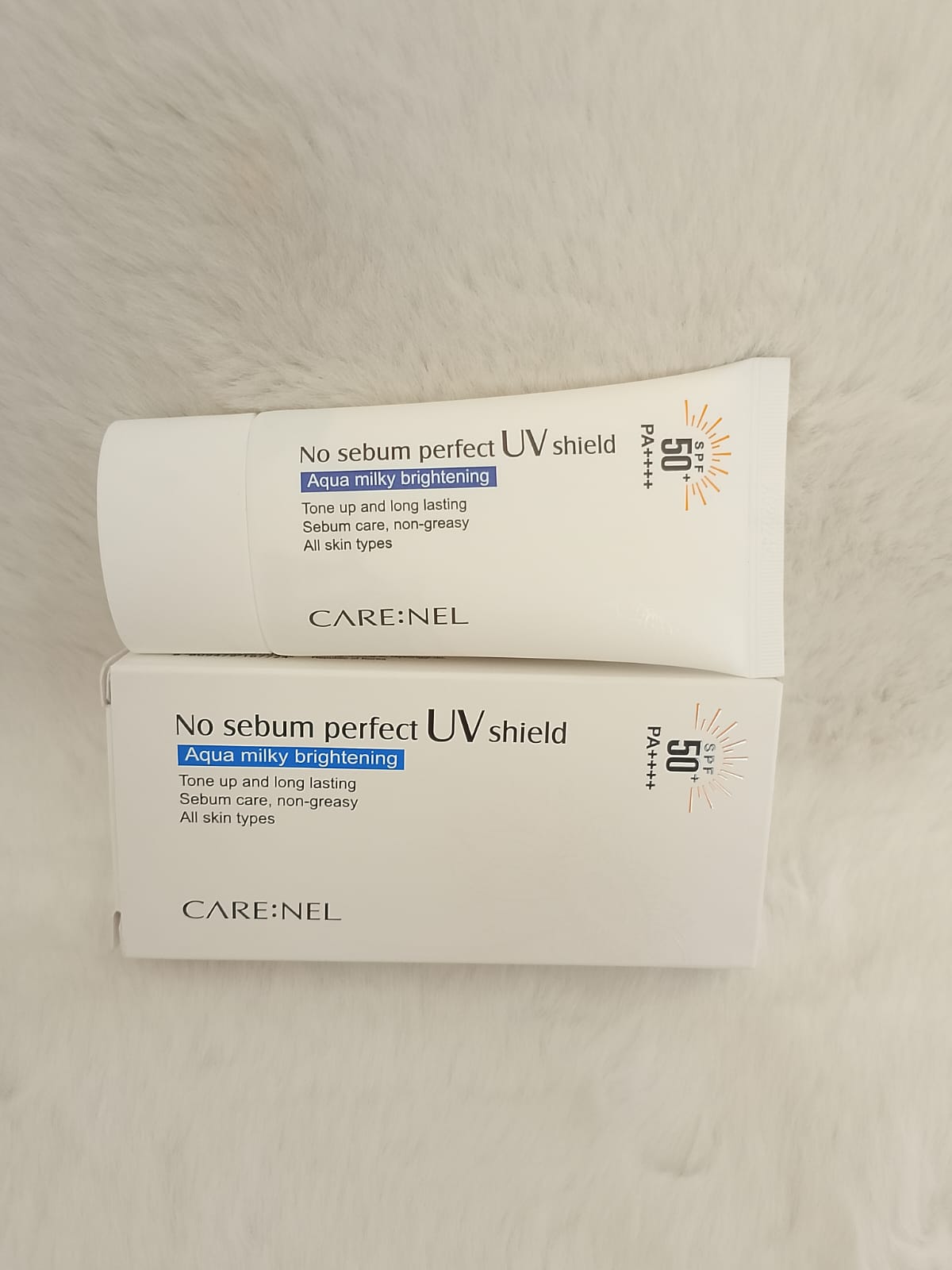 CARENEL No Sebum UV Shield Sunscreen SPF 50+ PA++++ – Oil Control Tone-Up Sun Cream for Oily & Sensitive Skin