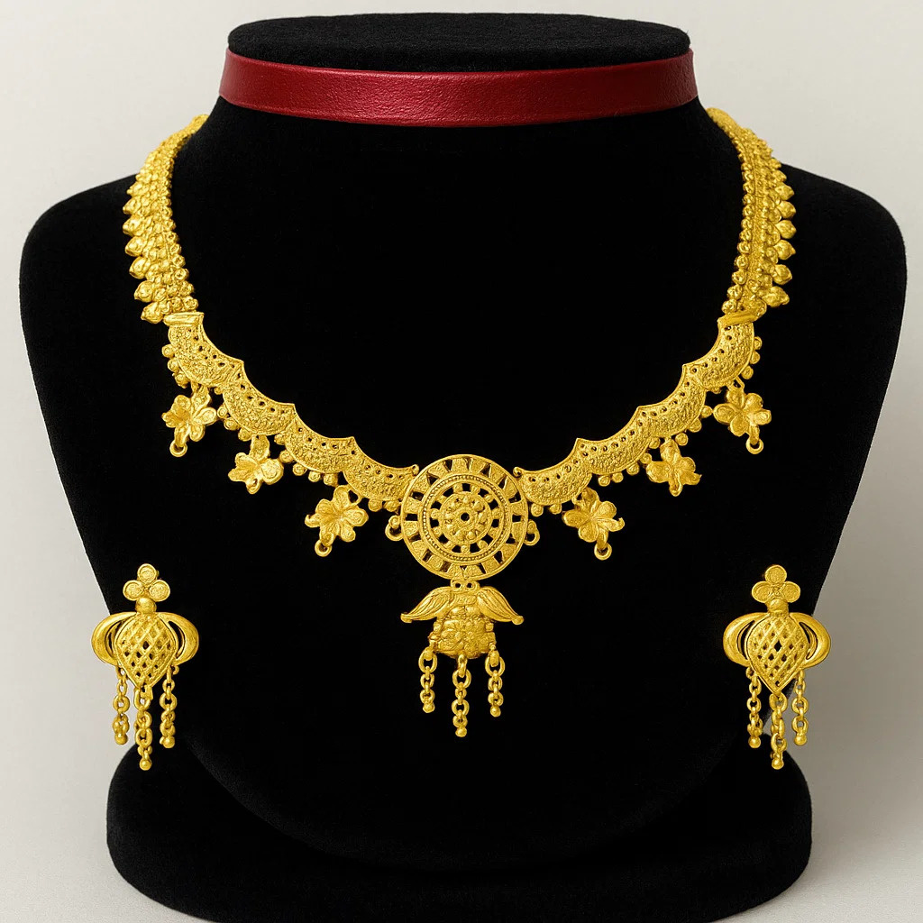 Gold Plated Jewelry Set Code : 9455