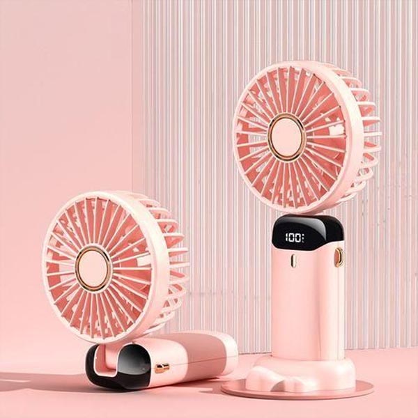 ?️ Portable Digital Display Fan LED ডিসপ্লে ফ্যান – হ্যান্ডহেল্ড, ডেক্সটপ ও নেক-হ্যাং ফ্যান | MNK SHOP