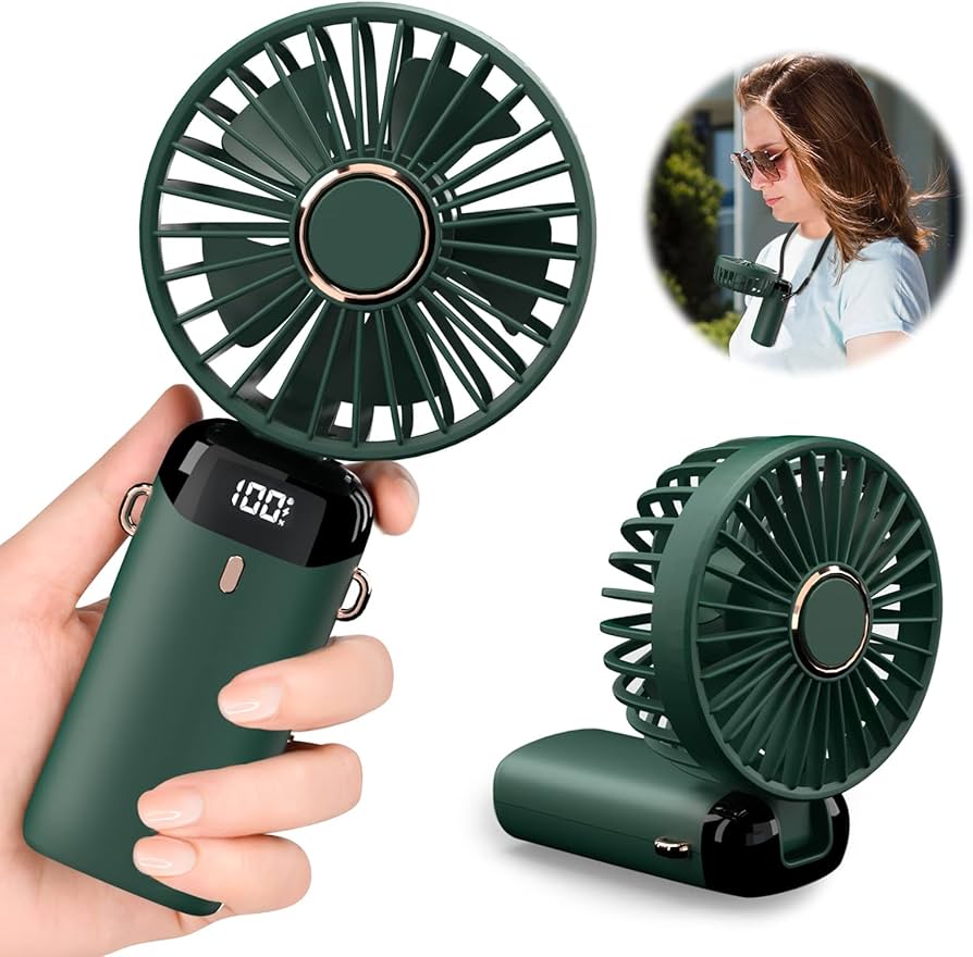 ? মিনিমাম অর্ডার পরিমাণ: ৬ পিস, Portable Digital Display Fan LED ডিসপ্লে ফ্যান – হ্যান্ডহেল্ড, ডেক্সটপ ও নেক-হ্যাং ফ্যান | MNK SHOP