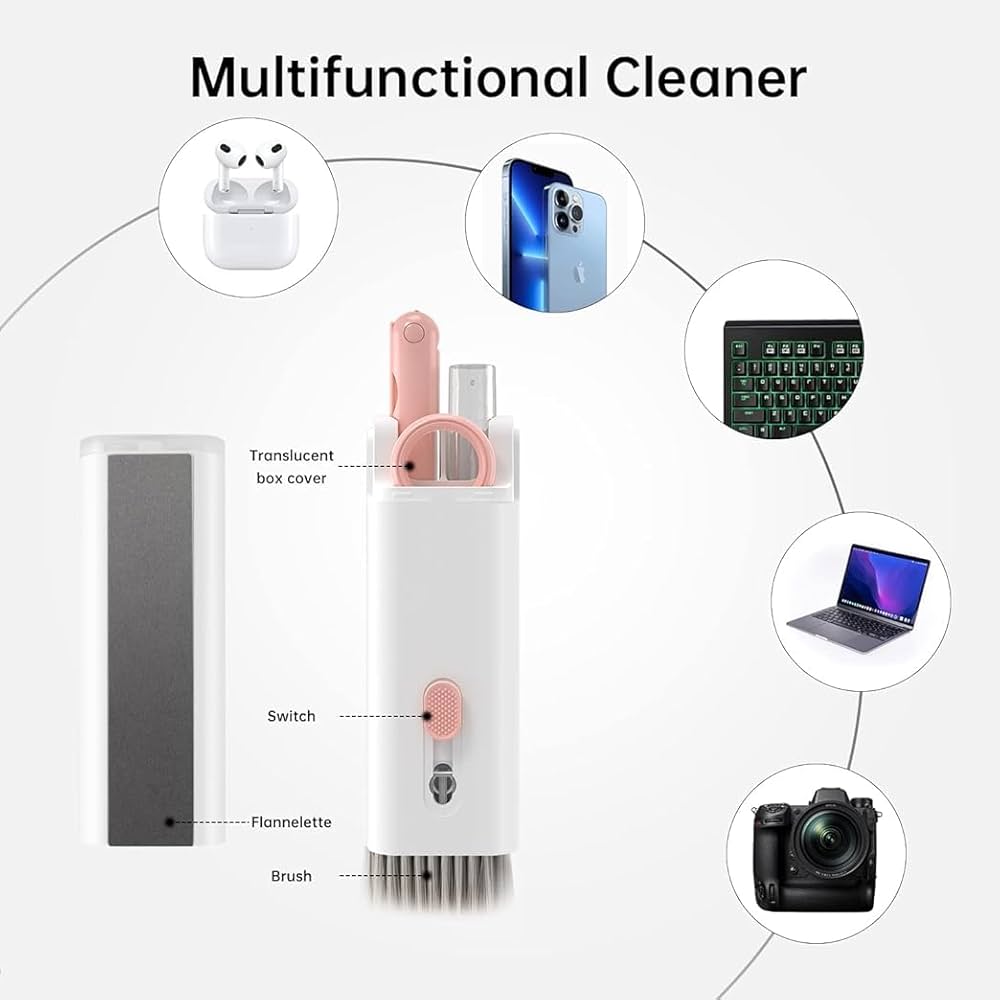 ? মিনিমাম অর্ডার: ৬ পিস, keyboard cleaner / 7-in-1 Computer Keyboard Cleaner Brush Kit Earphone Cleaning Pen For Headset Keyboard Cleaning Tools Cleaner Keycap Puller Kit | MNK SHOP