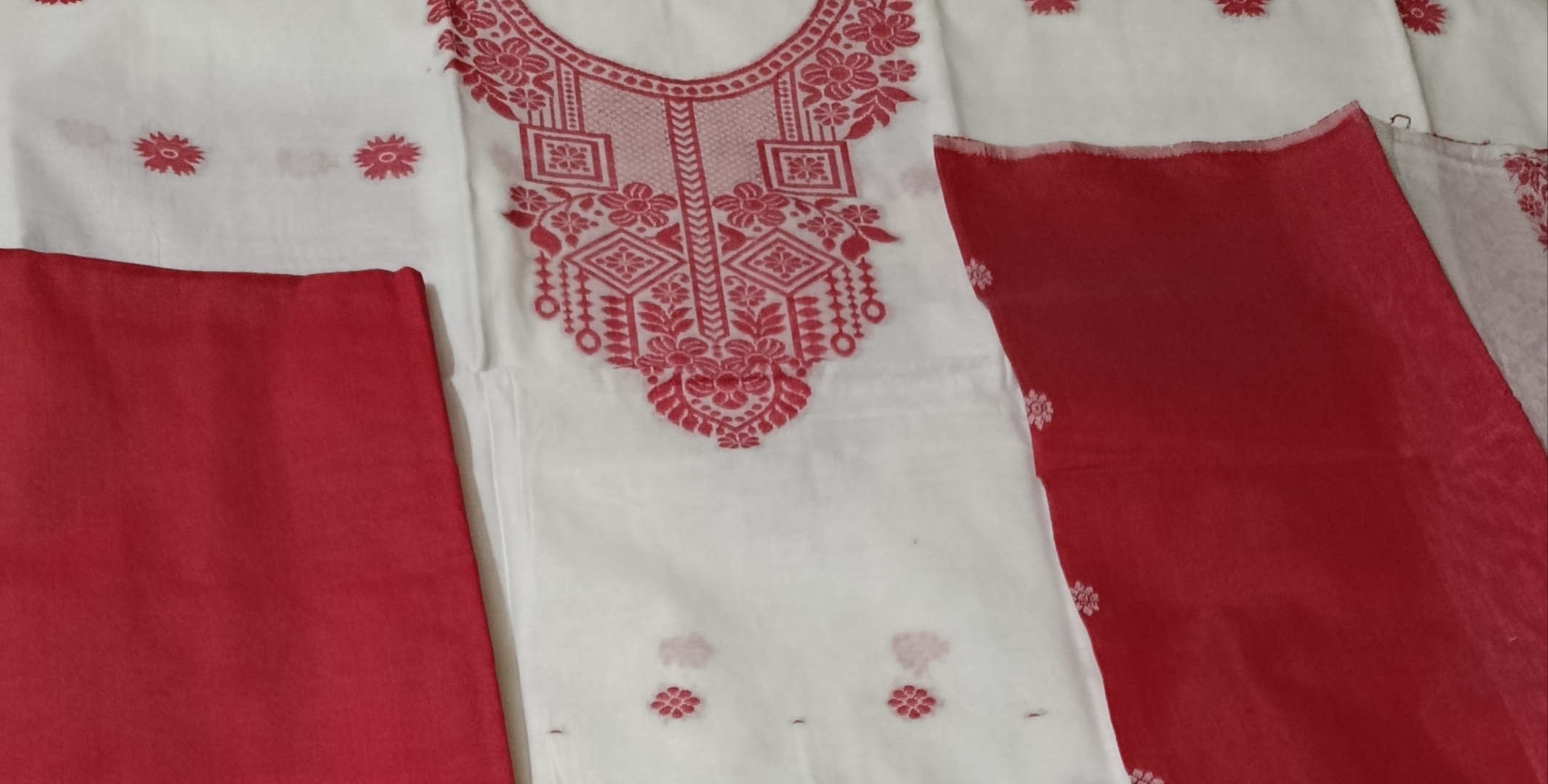 তাঁত জামদানি থ্রিপিস