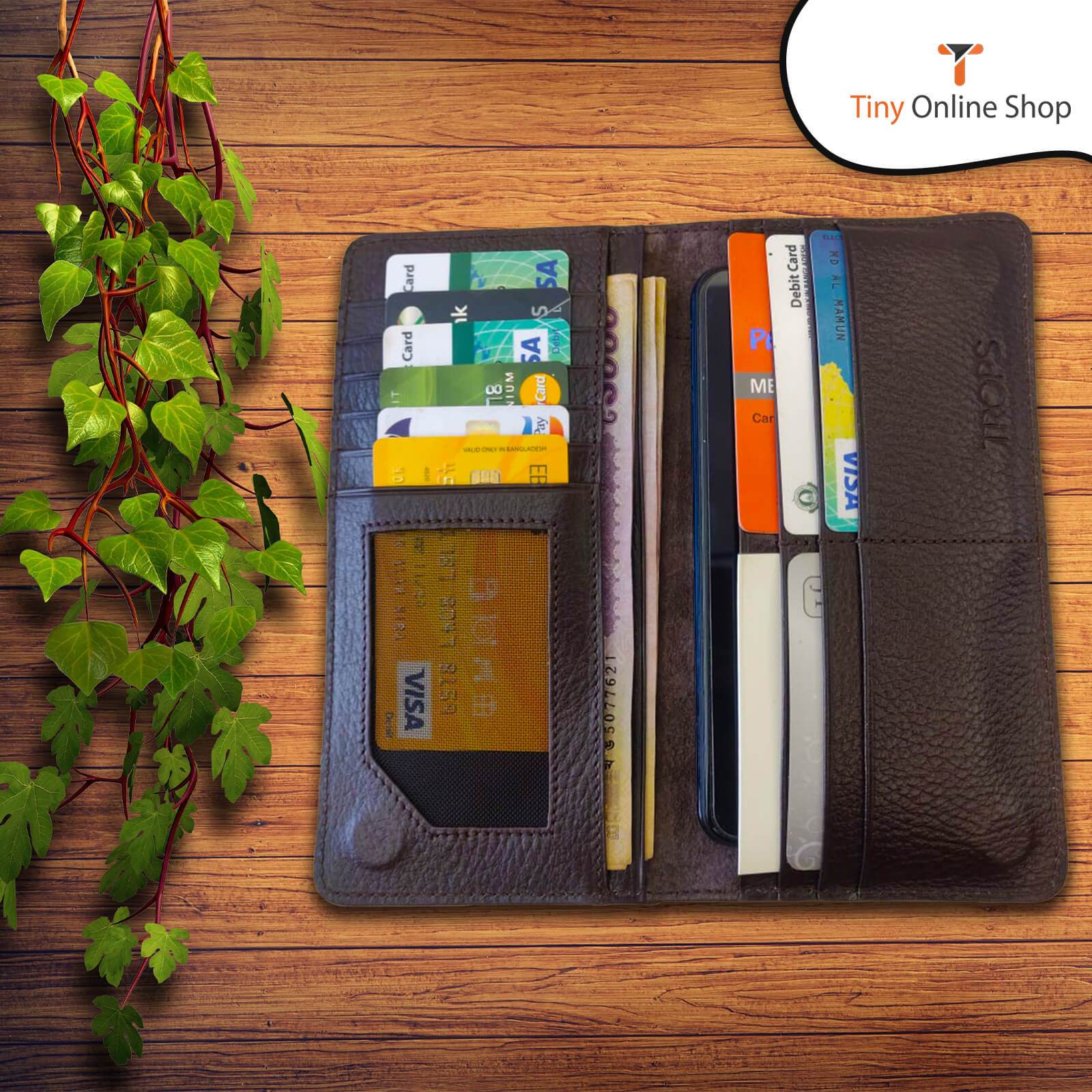 Super Slim Long Wallet- Chocolate