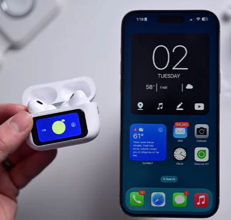 A9 PRO Airpods Pro 2nd Generation With Touch Screen Display ANC / ENC Smart Touch Control Noise Reduction Long Battery Bluetooth Headphone
