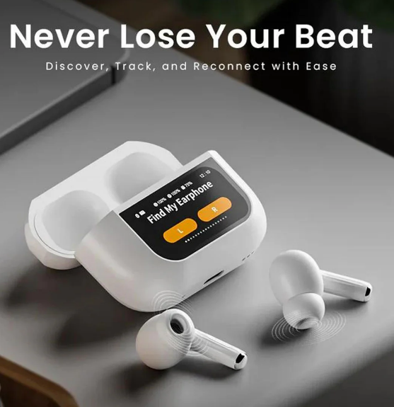 A9 PRO Airpods Pro 2nd Generation With Touch Screen Display ANC / ENC Smart Touch Control Noise Reduction Long Battery Bluetooth Headphone