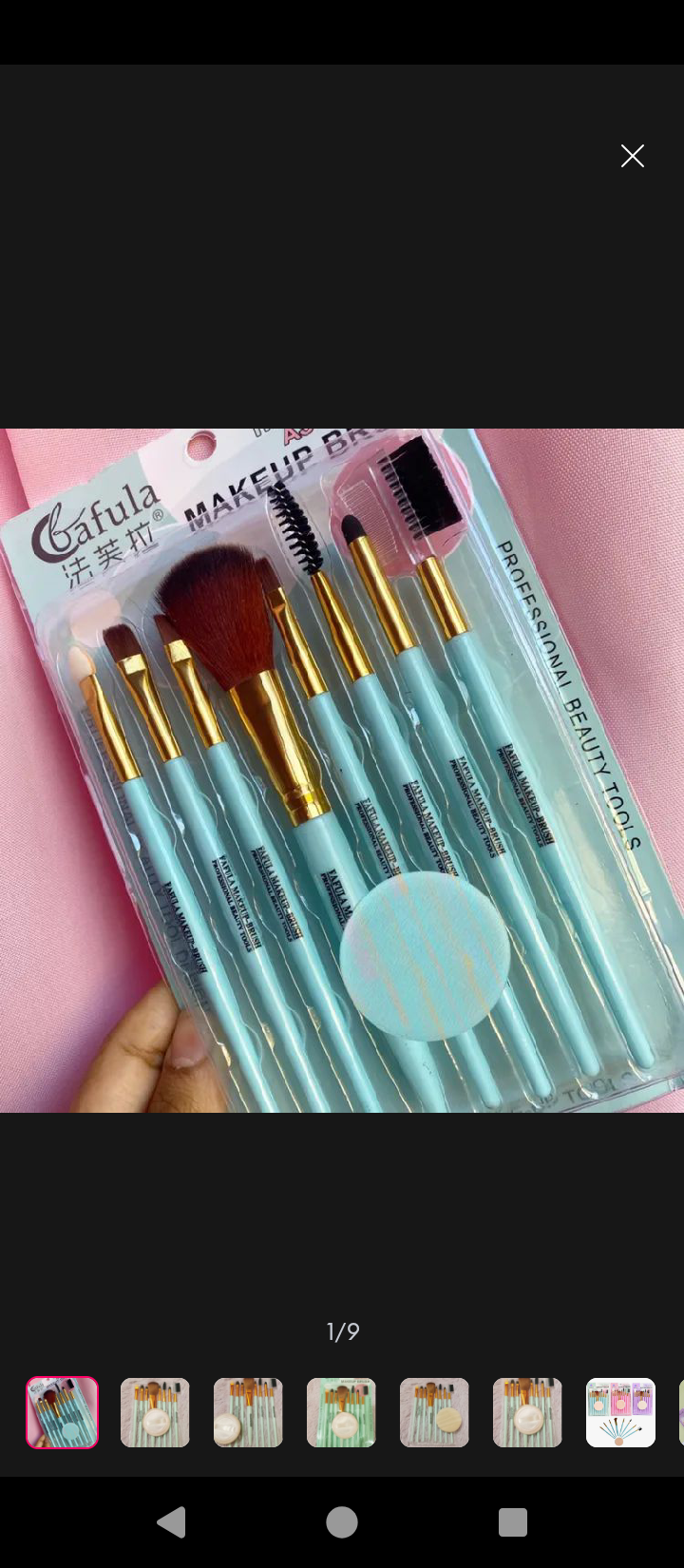 Make up brush set