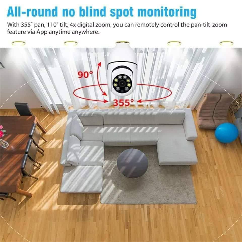 PTZ Bulb WiFi Camera 1MP