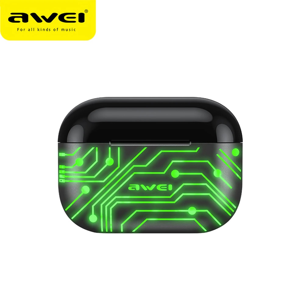 Awei T29 Pro True Wireless Games Earbuds With Dynamic Color Changing Charging Case