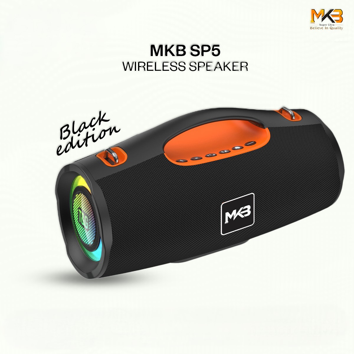 MKB SP5 True Wireless Speaker With LED Light Bluetooth Stereo Bass