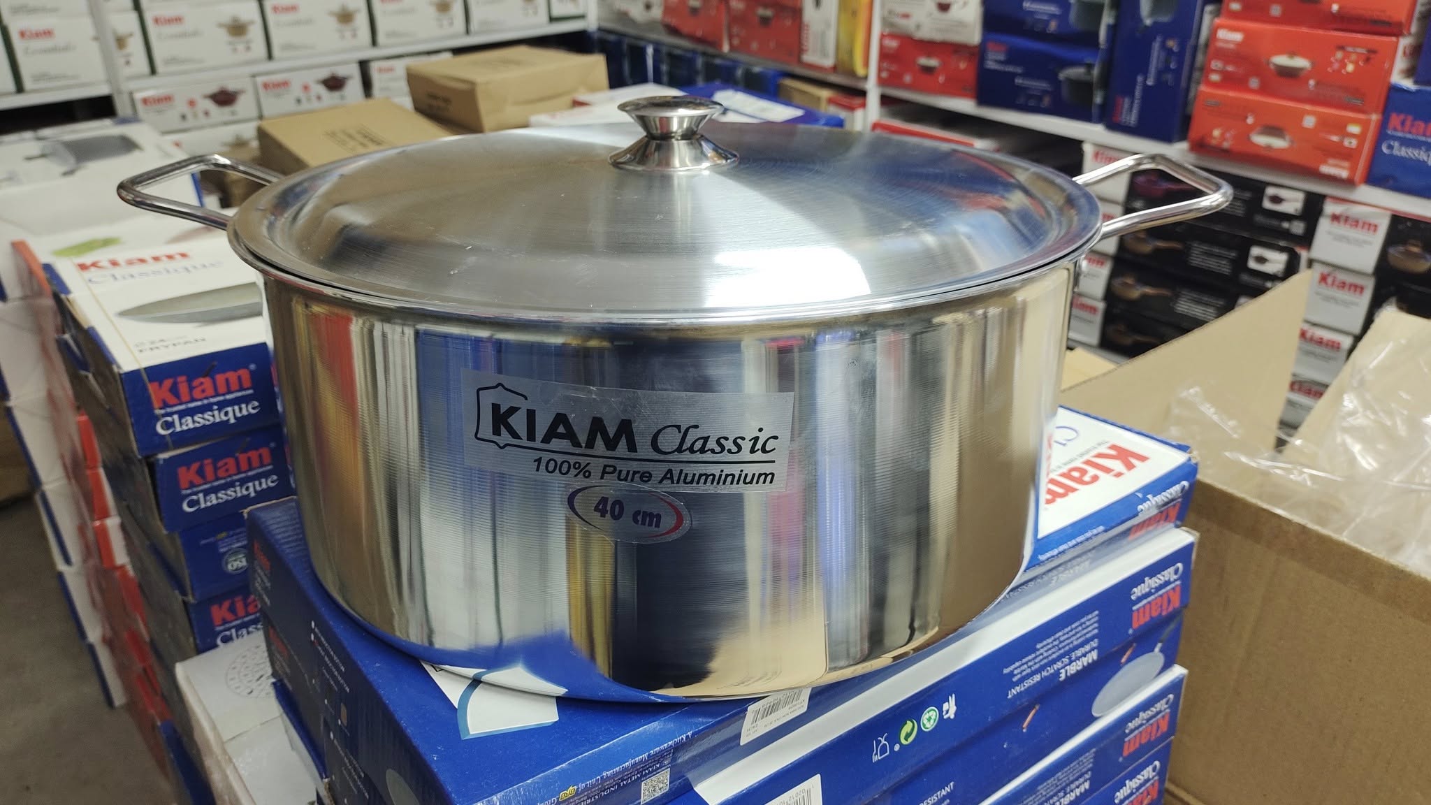 Kiam Classic Aluminium Stock Pot 40 Cm – Spacious Stock Pot For Cooking Large Meals Kiam Classic Aluminium Stock Pot 40 Cm – Spacious Stock Pot For Cooking Large Meals