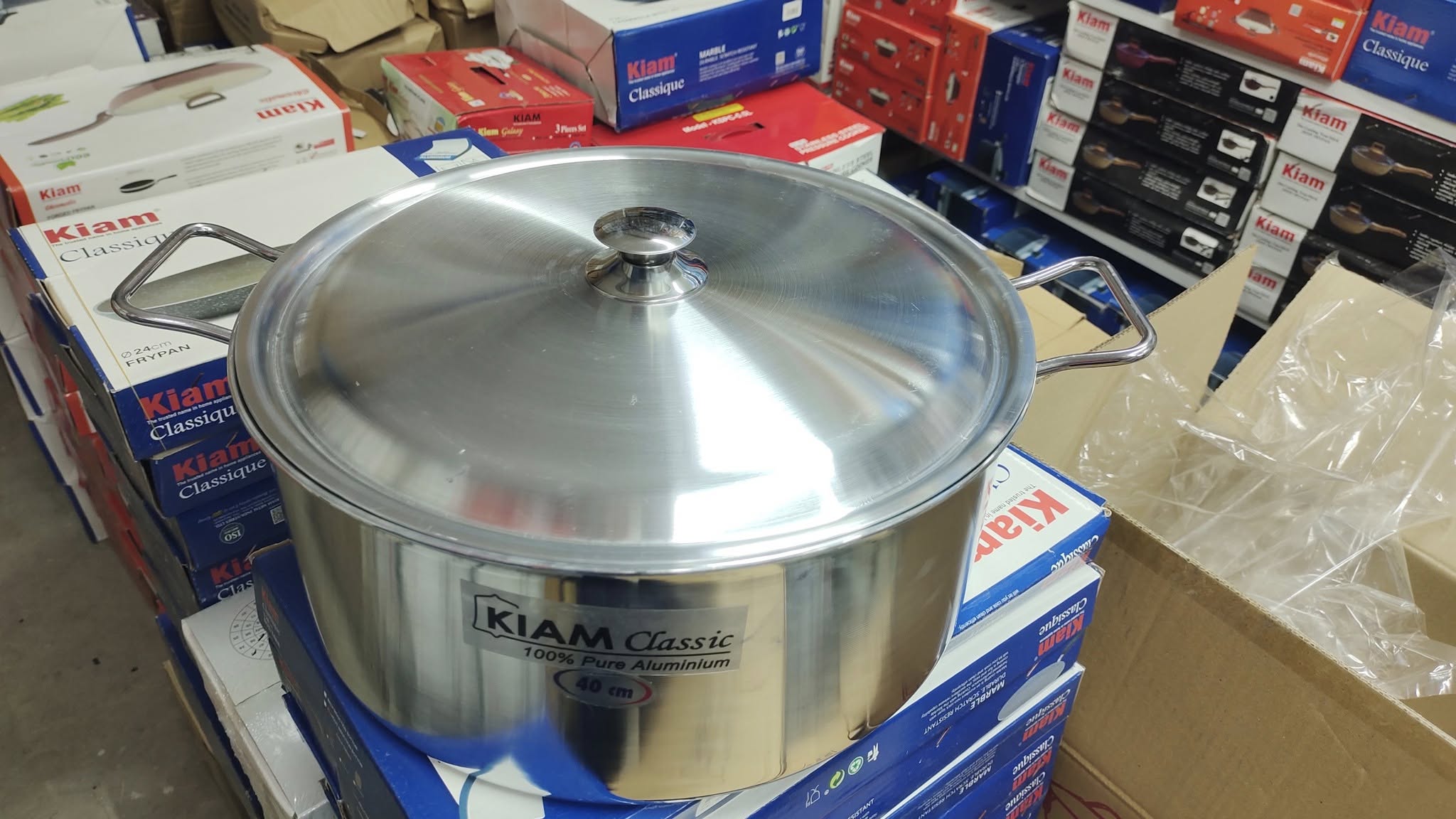 Kiam Classic Aluminium Stock Pot 40 Cm – Spacious Stock Pot For Cooking Large Meals Kiam Classic Aluminium Stock Pot 40 Cm – Spacious Stock Pot For Cooking Large Meals