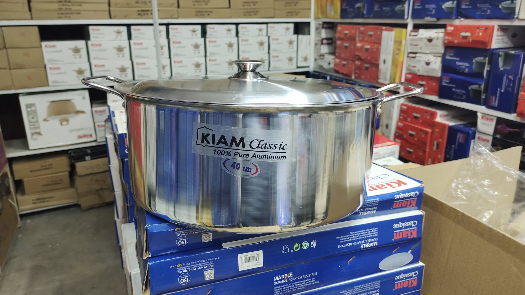 Kiam Classic Aluminium Stock Pot 40 Cm – Spacious Stock Pot For Cooking Large Meals Kiam Classic Aluminium Stock Pot 40 Cm – Spacious Stock Pot For Cooking Large Meals