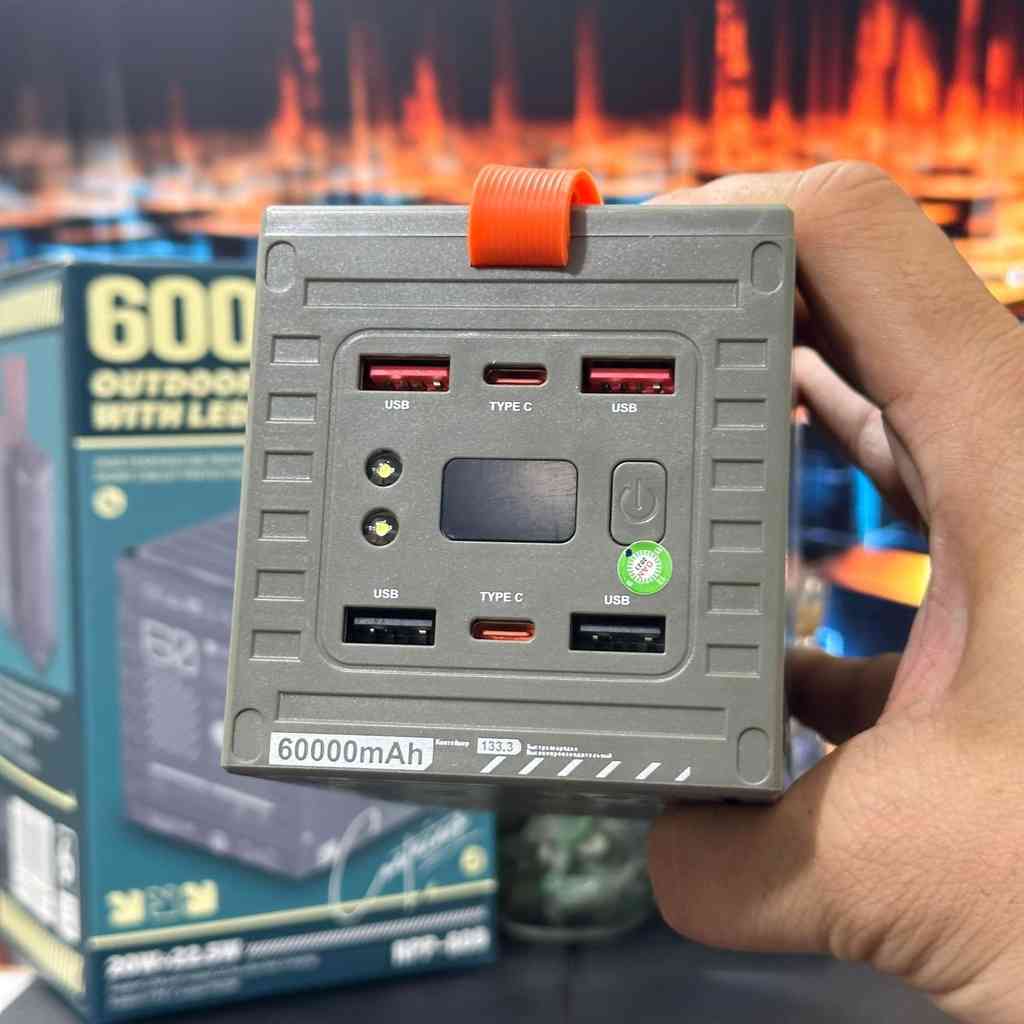 REMAX RPP-609 Container Series 60000mAh PD+QC Fast Charging Power Bank(PD 20W+QC 22.5W) – Grey