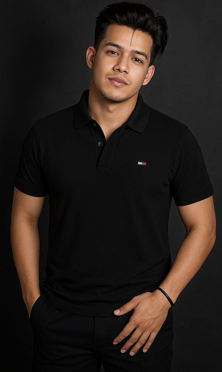 Tommy Hilfiger Relaxed Fit Polo Shirt (Men’s) – Black Edition