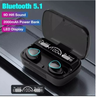 M10 TWS Earbuds 2500mAh Charging Box Bluetooth-compatible Stereo Waterproof
